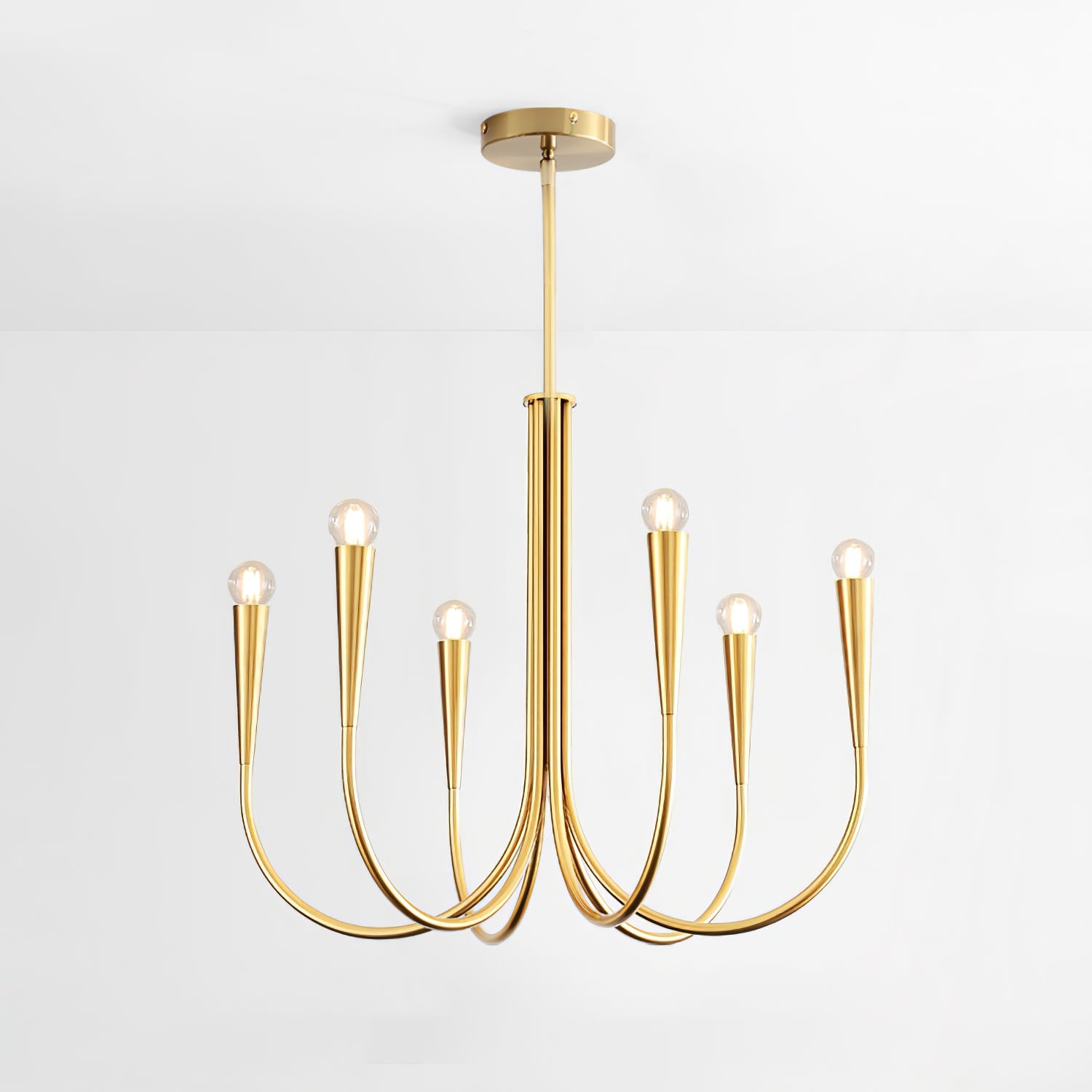 Swoop Arm Chandelier - Blowlighting