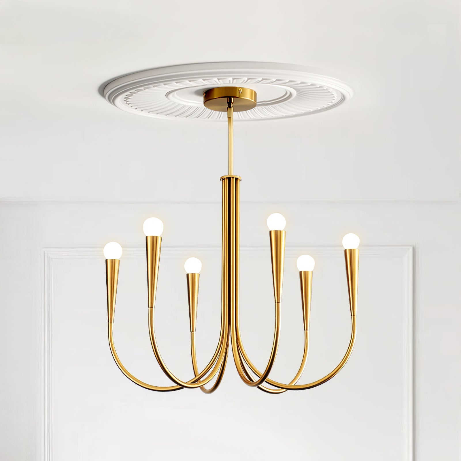 Swoop Arm Chandelier - Blowlighting