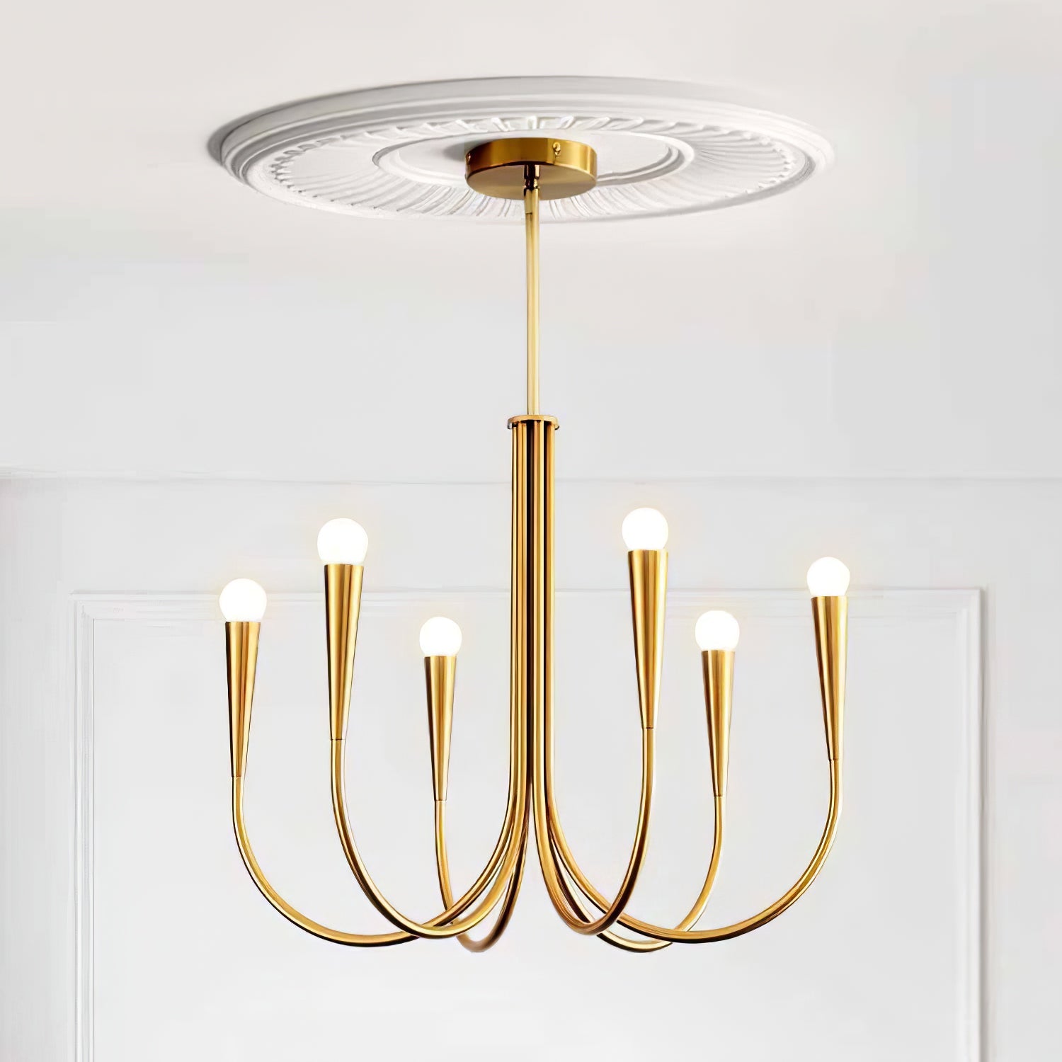 Swoop Arm Chandelier - Blowlighting