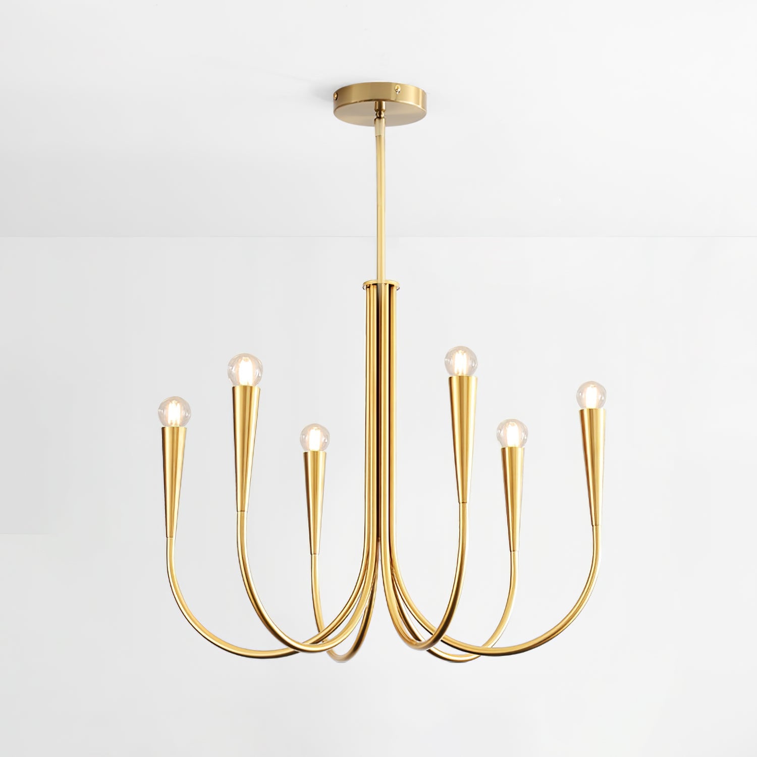 Swoop Arm Chandelier - Blowlighting