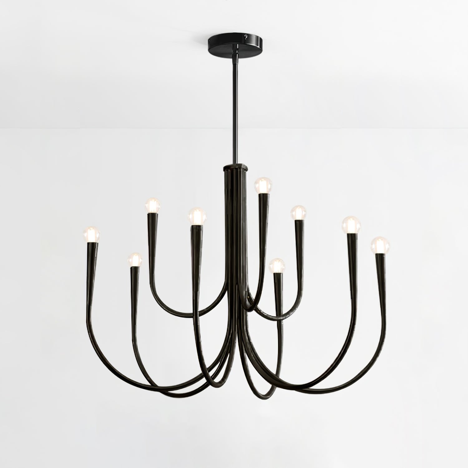 Swoop Arm Chandelier - Blowlighting