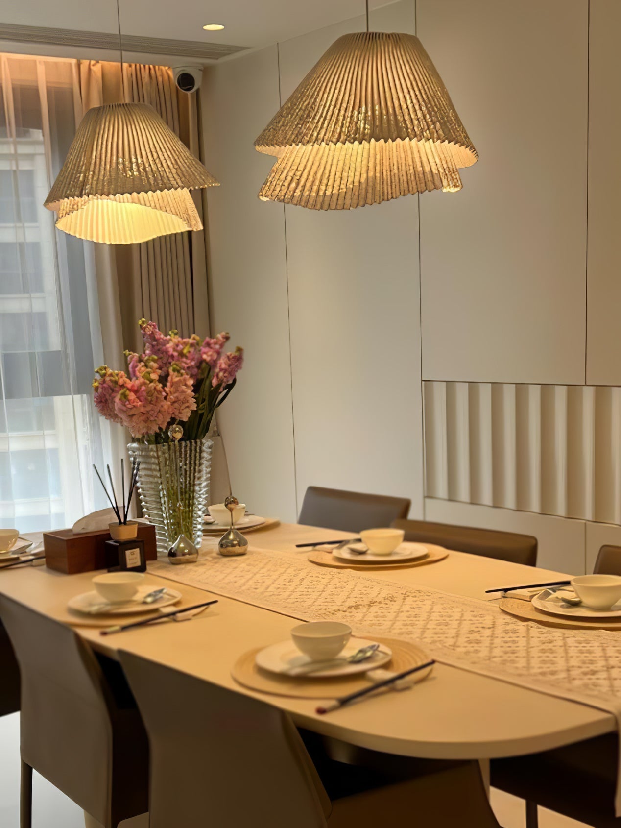 Stainless Steel Pleated Pendant Lamp - Blowlighting