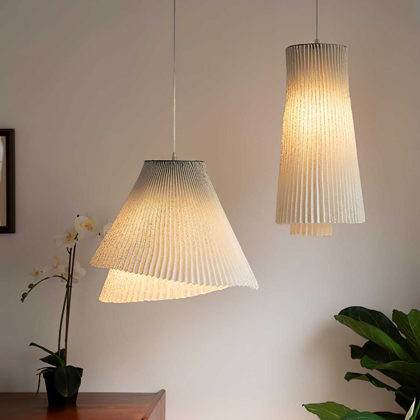 Stainless Steel Pleated Pendant Lamp - Blowlighting
