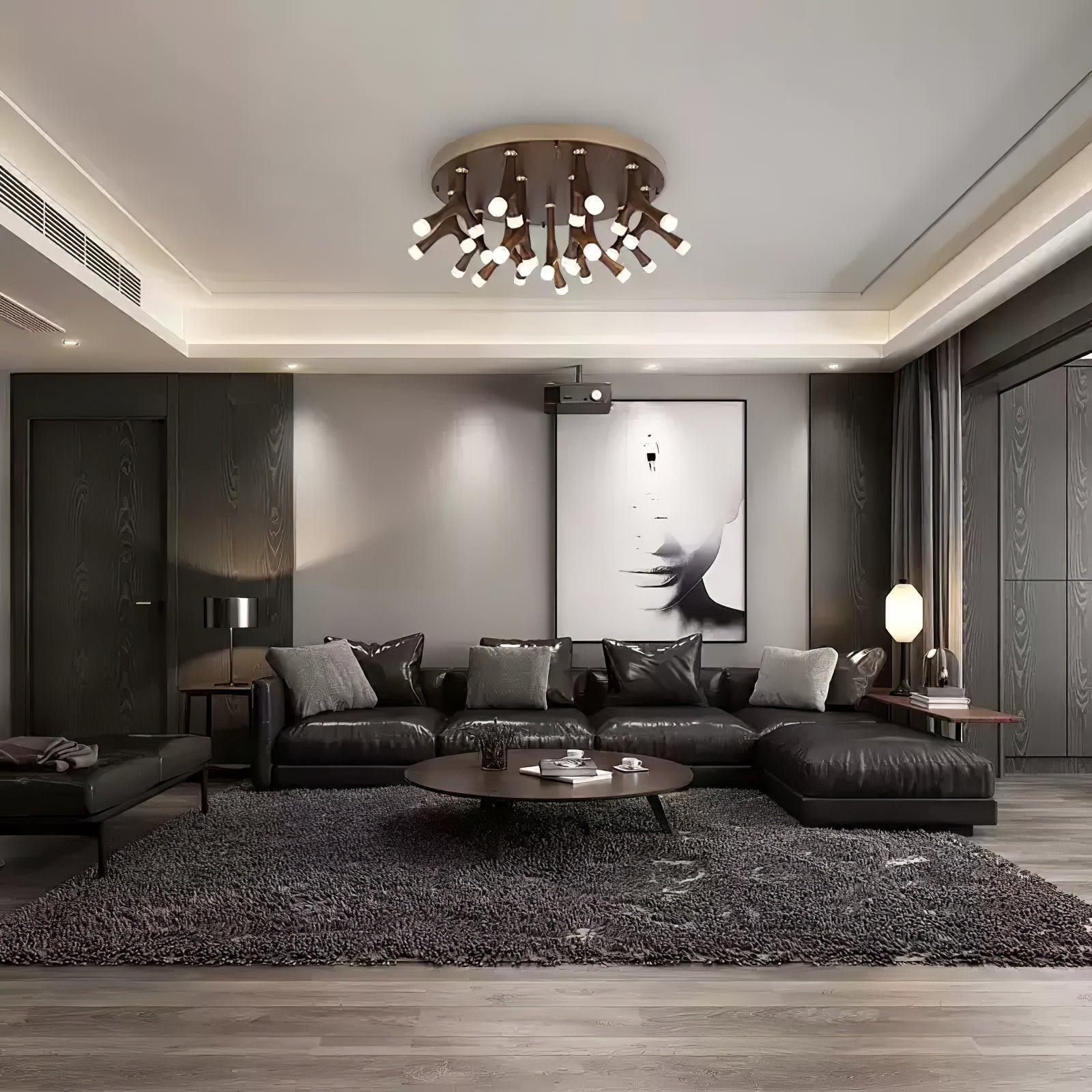 Vilorion Nature-Inspired Wood Ceiling Light - Blowlighting