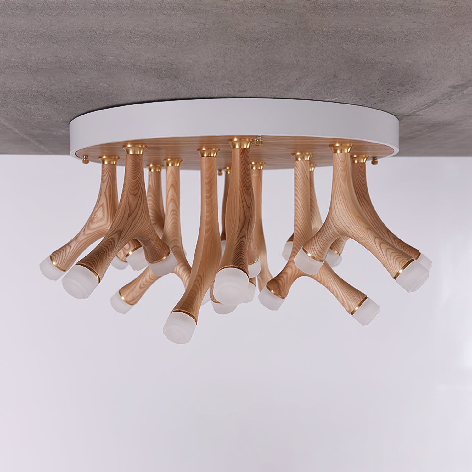 Vilorion Nature-Inspired Wood Ceiling Light - Blowlighting