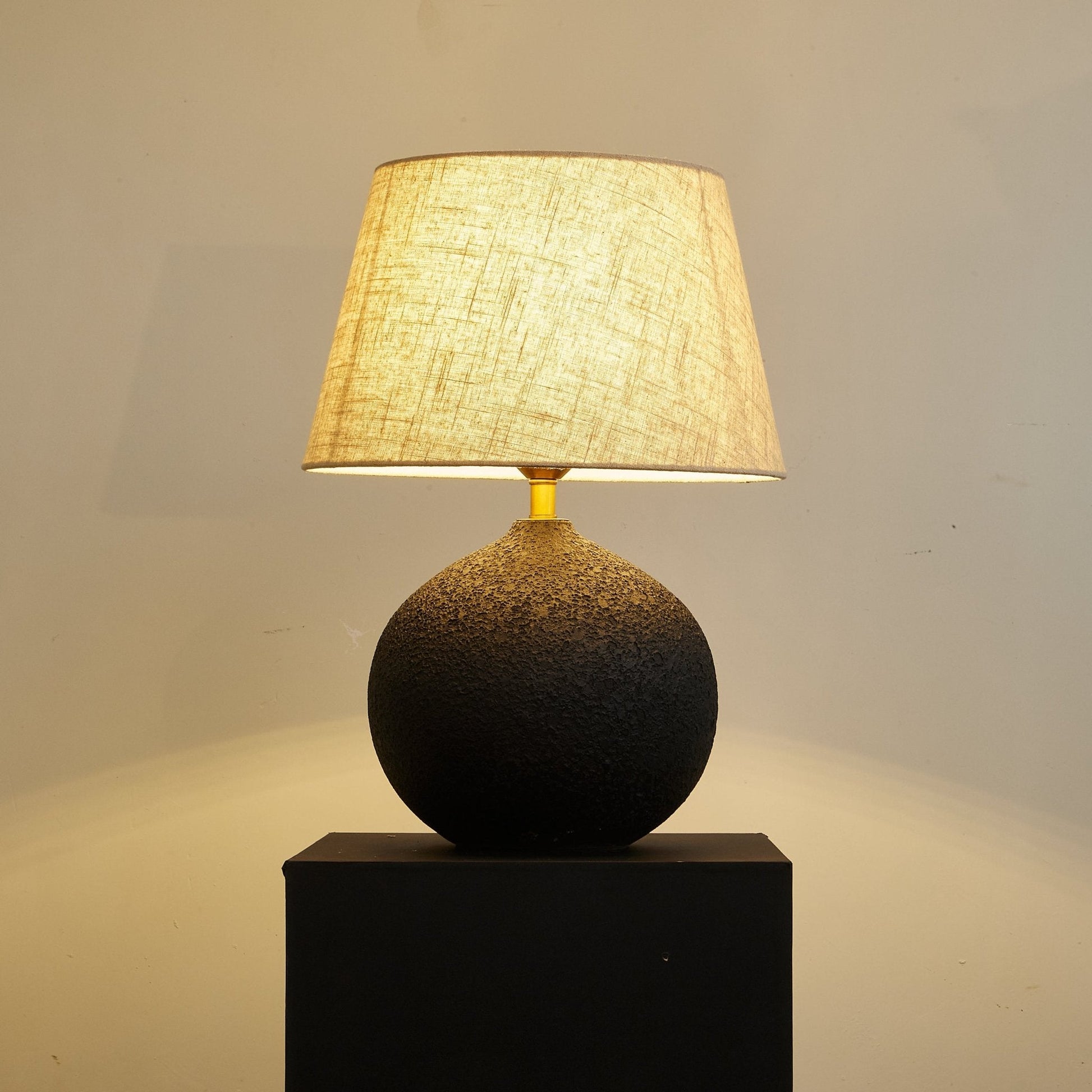 Terra Noir Textured Table Lamp - Blowlighting
