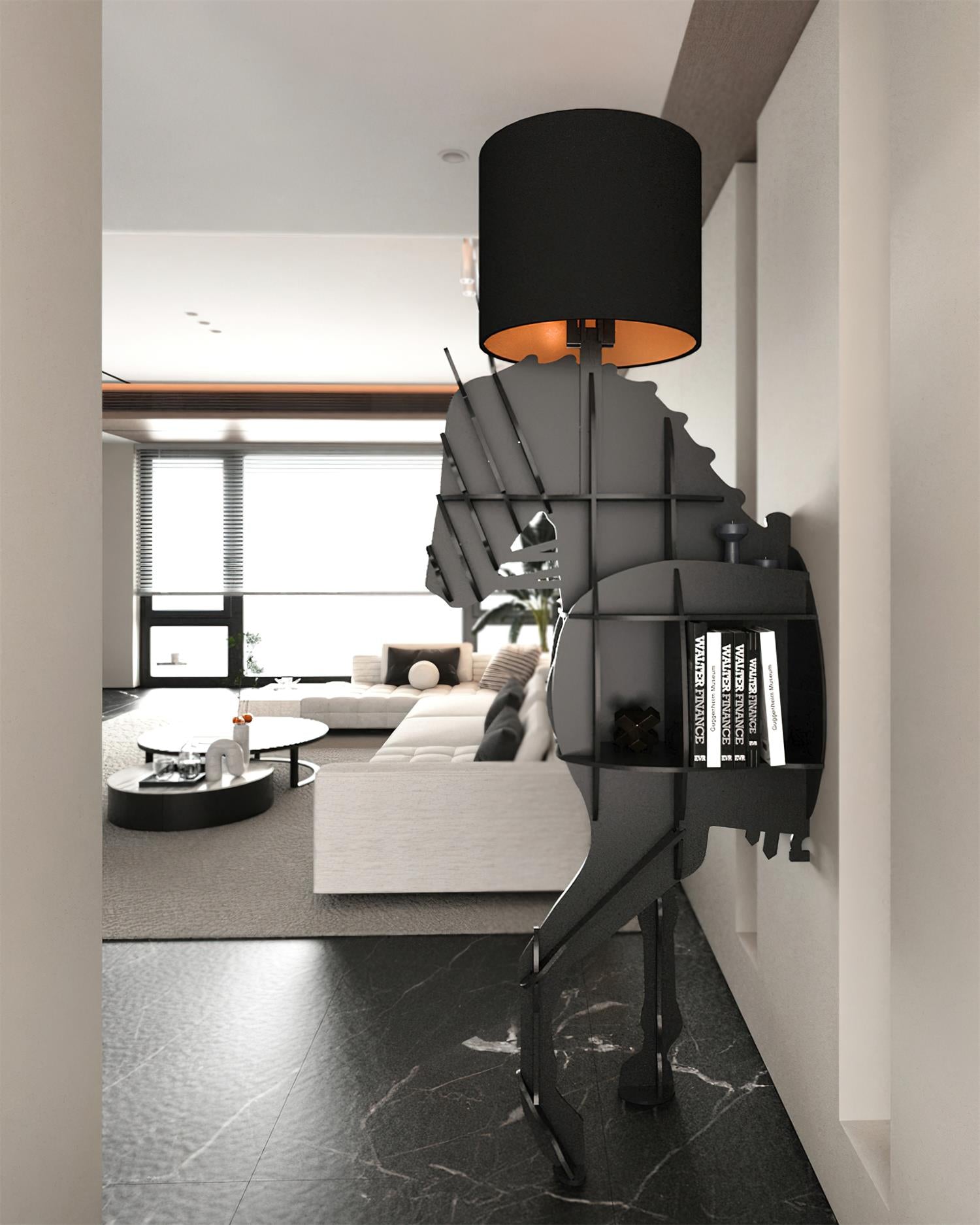 Zothaara Horse-shaped Floor Lamp - Blowlighting