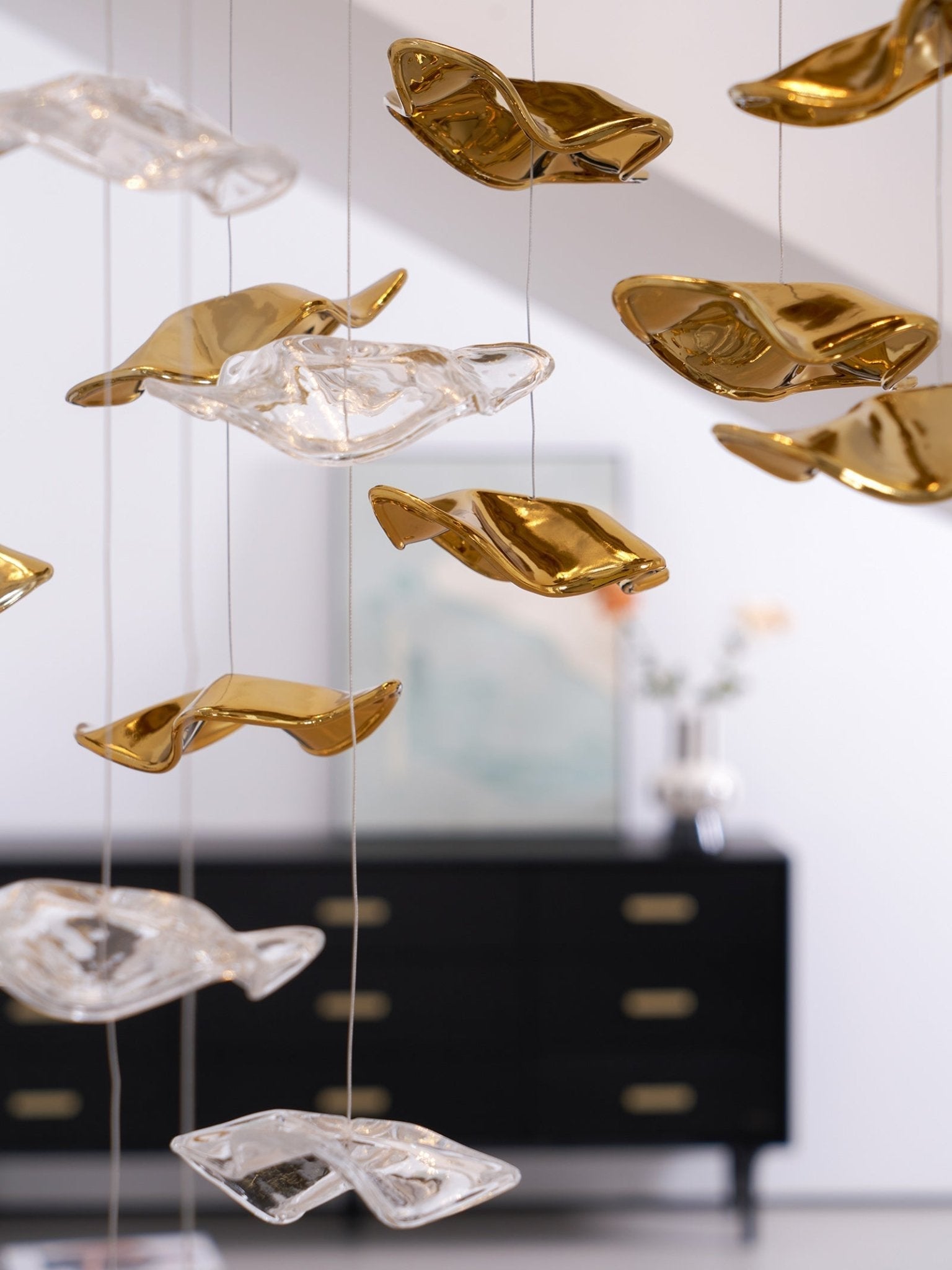 Cezorisra Luxury Brass Linear Chandelier - Blowlighting