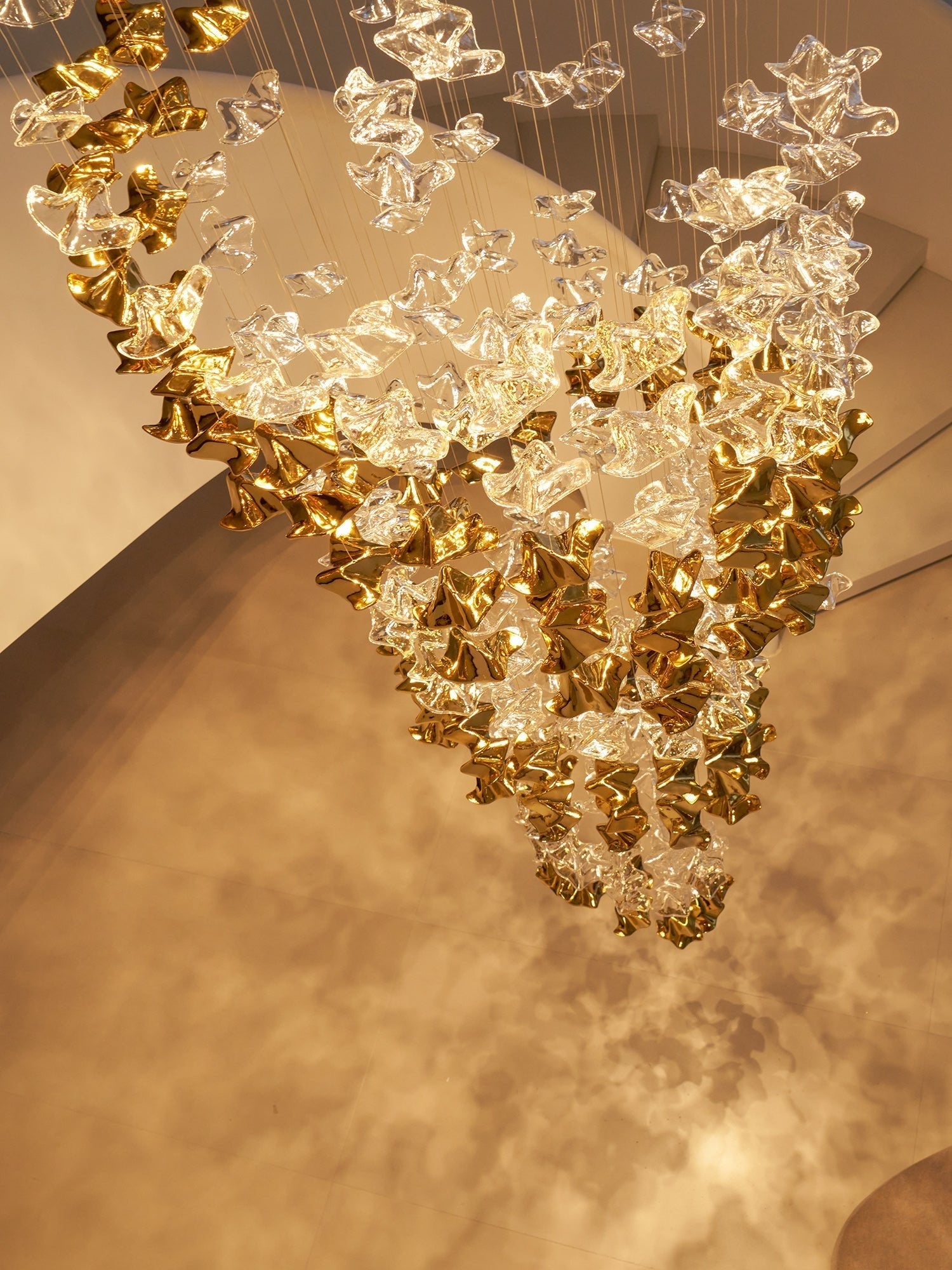 Cezorisra Luxury Brass Linear Chandelier - Blowlighting