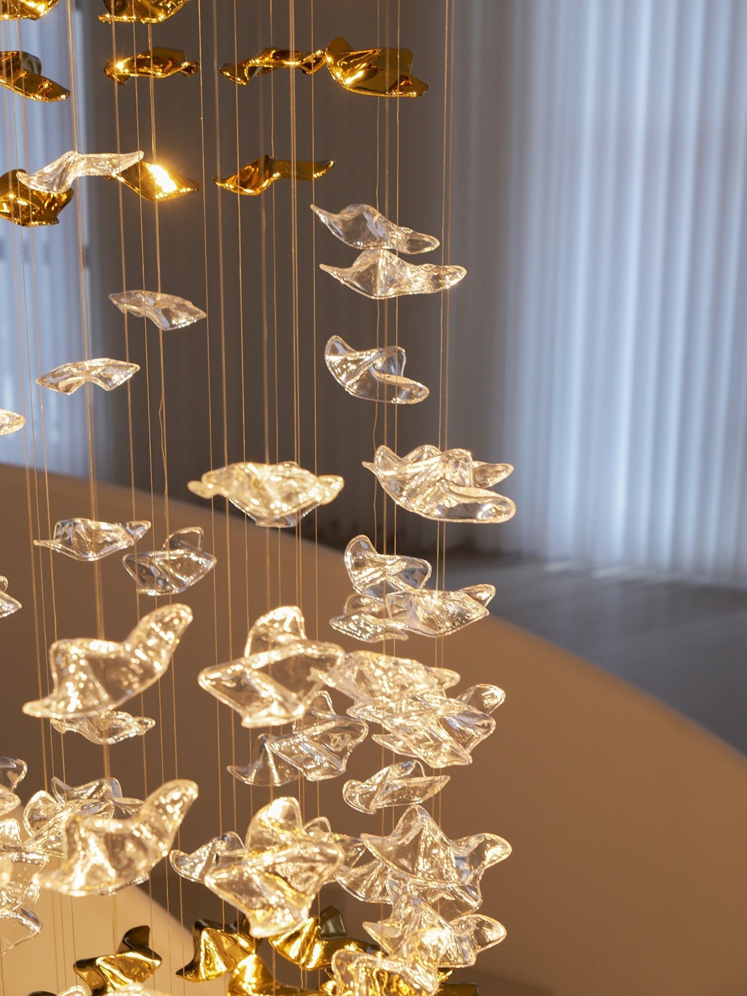 Vecarisra Luxury Tidal Art Glass Pendants Lamp - Blowlighting