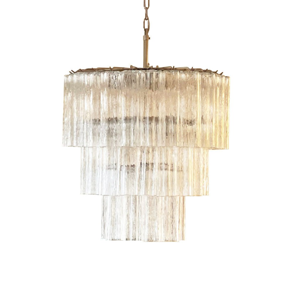 Aurora Chandelier Tiered Murano Glass Tube Waterfall Luxury - Blowlighting