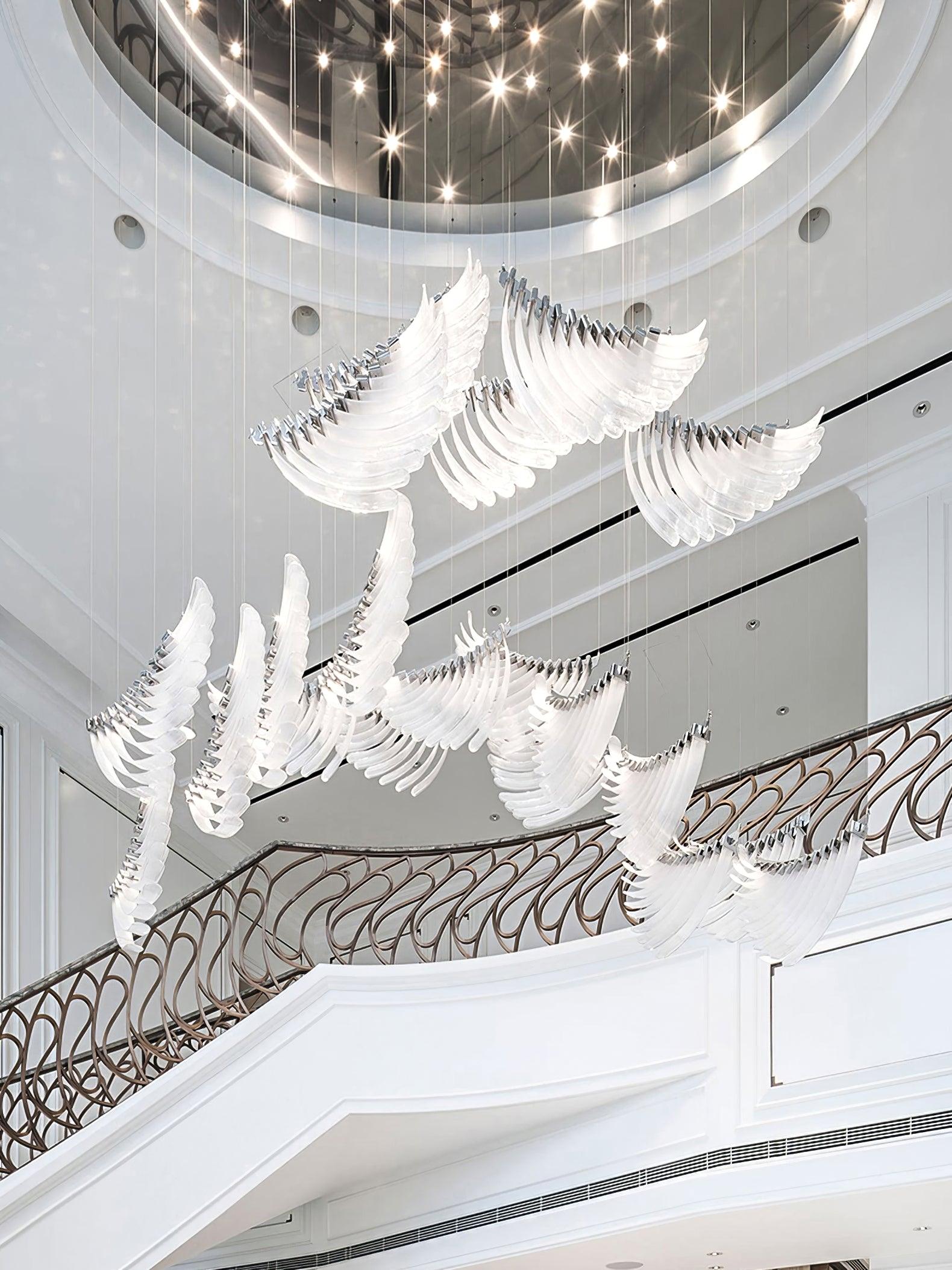 Tiered Postmodern Luxury Palmette Metal Chandelier - Blowlighting