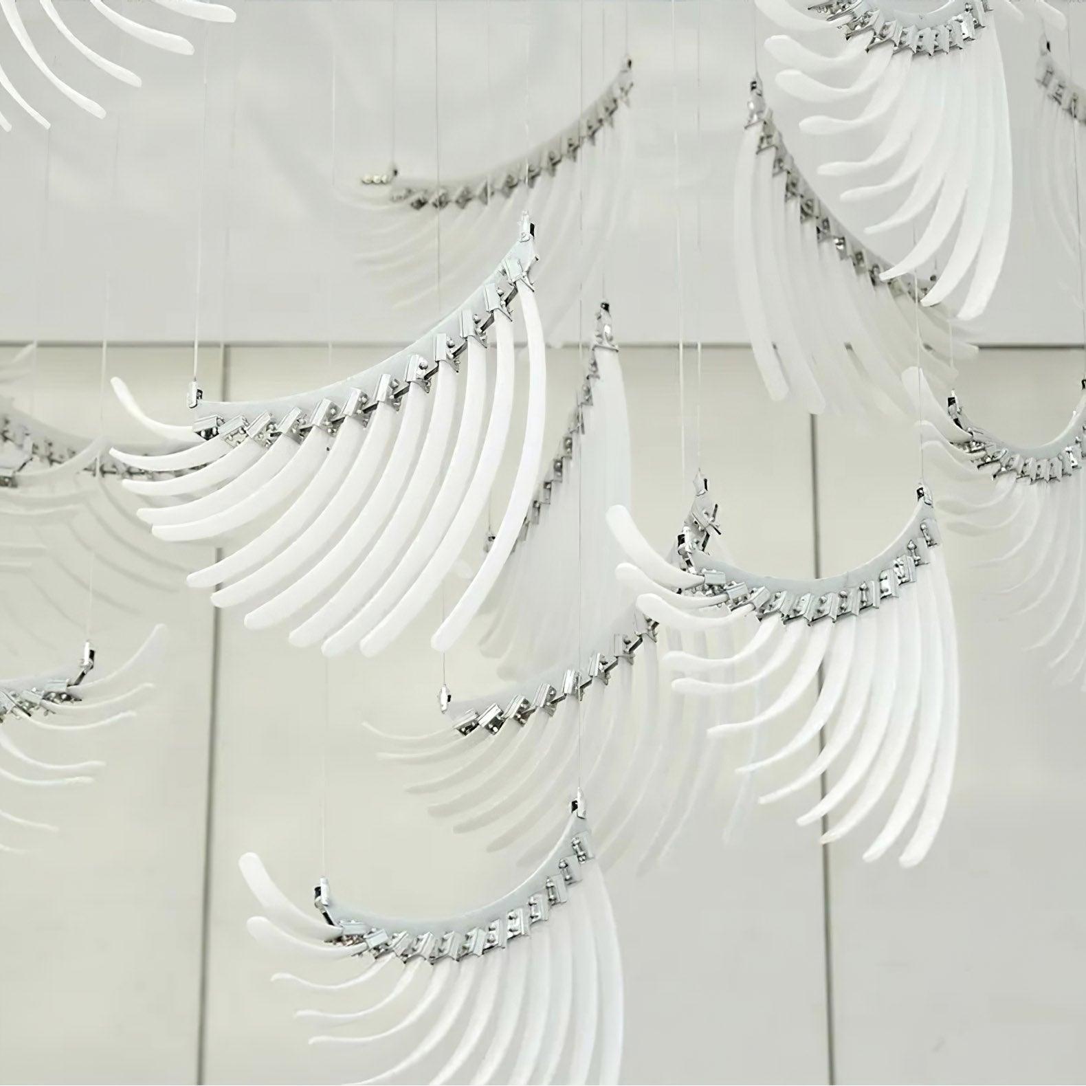 Tiered Postmodern Luxury Palmette Metal Chandelier - Blowlighting