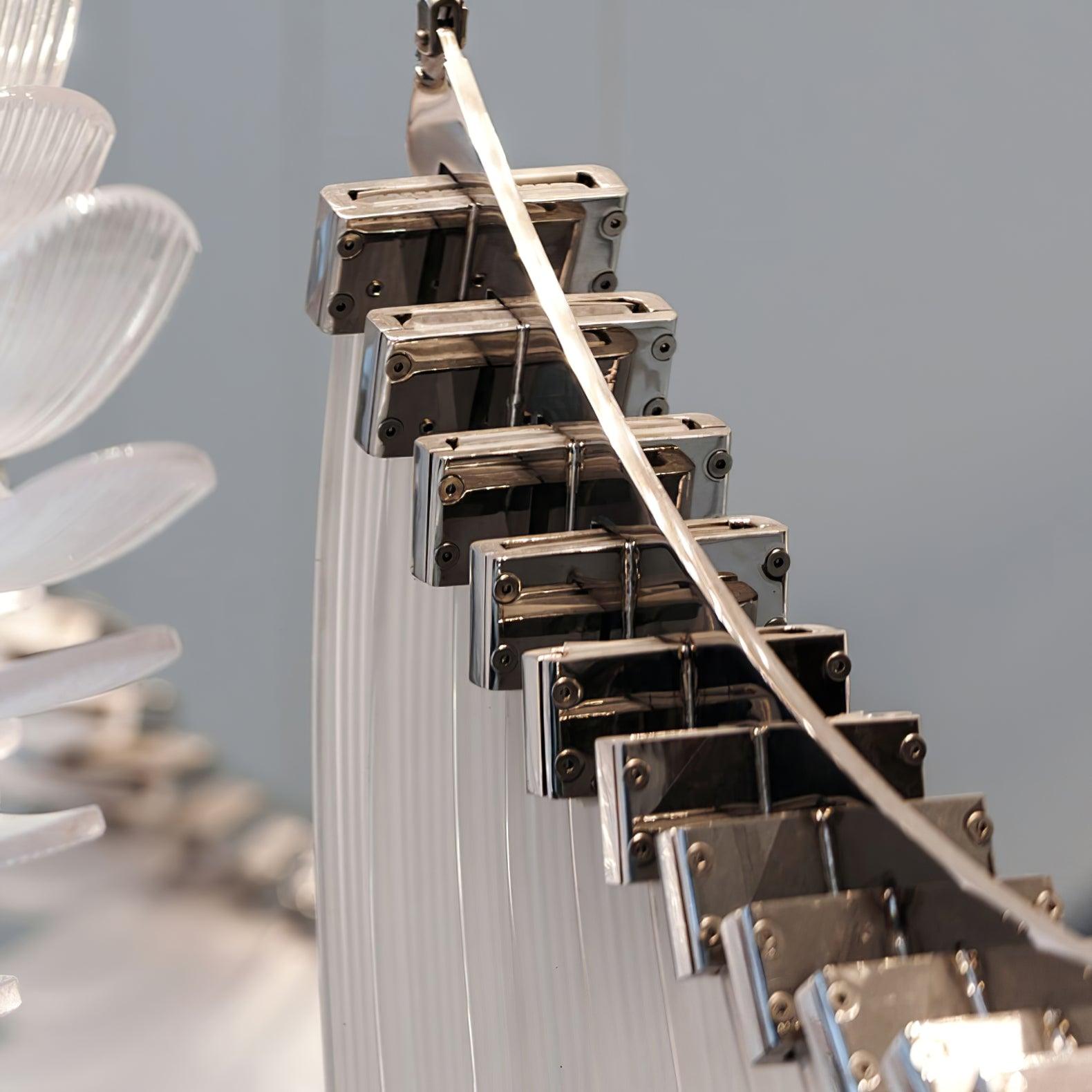 Tiered Postmodern Luxury Palmette Metal Chandelier - Blowlighting