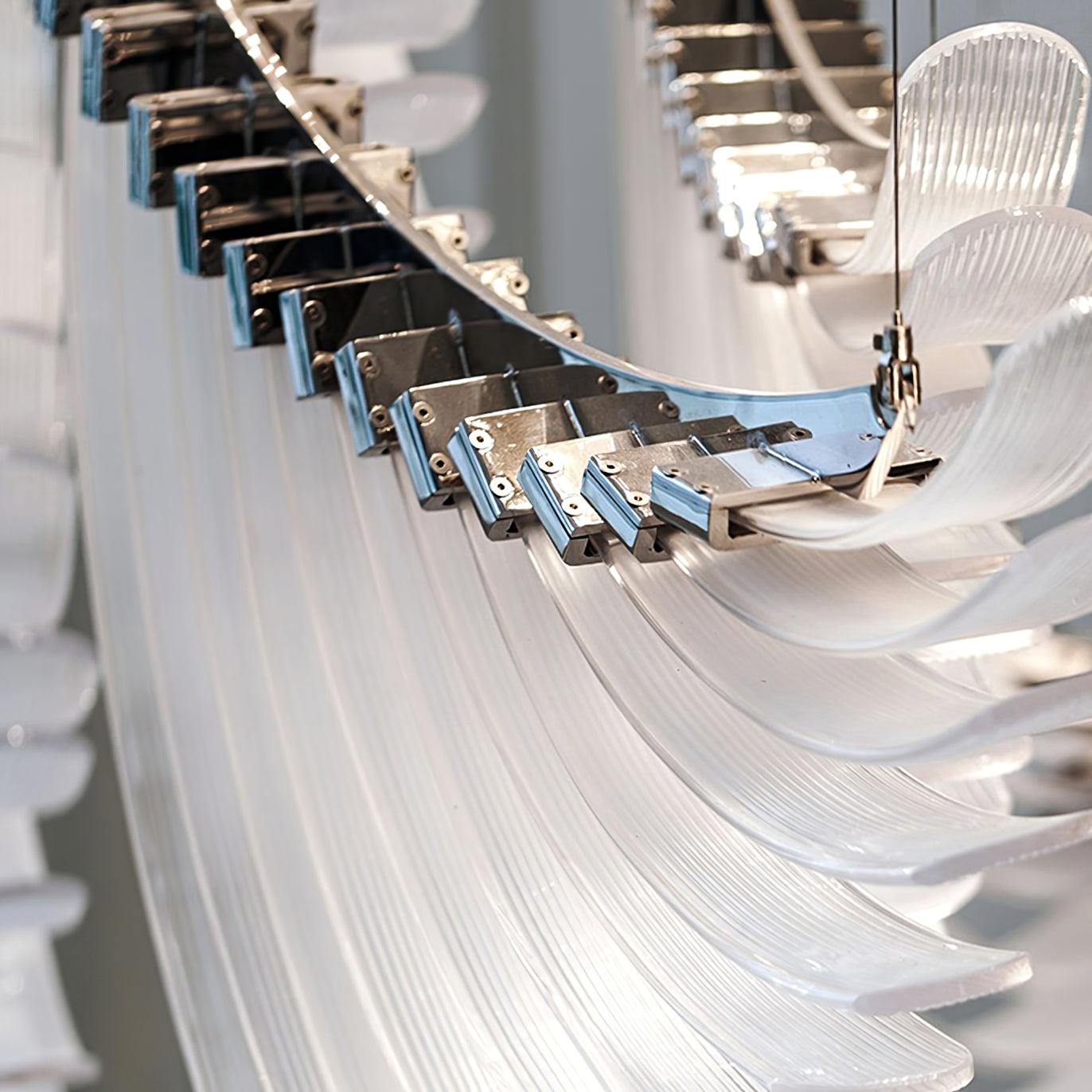 Tiered Postmodern Luxury Palmette Metal Chandelier - Blowlighting