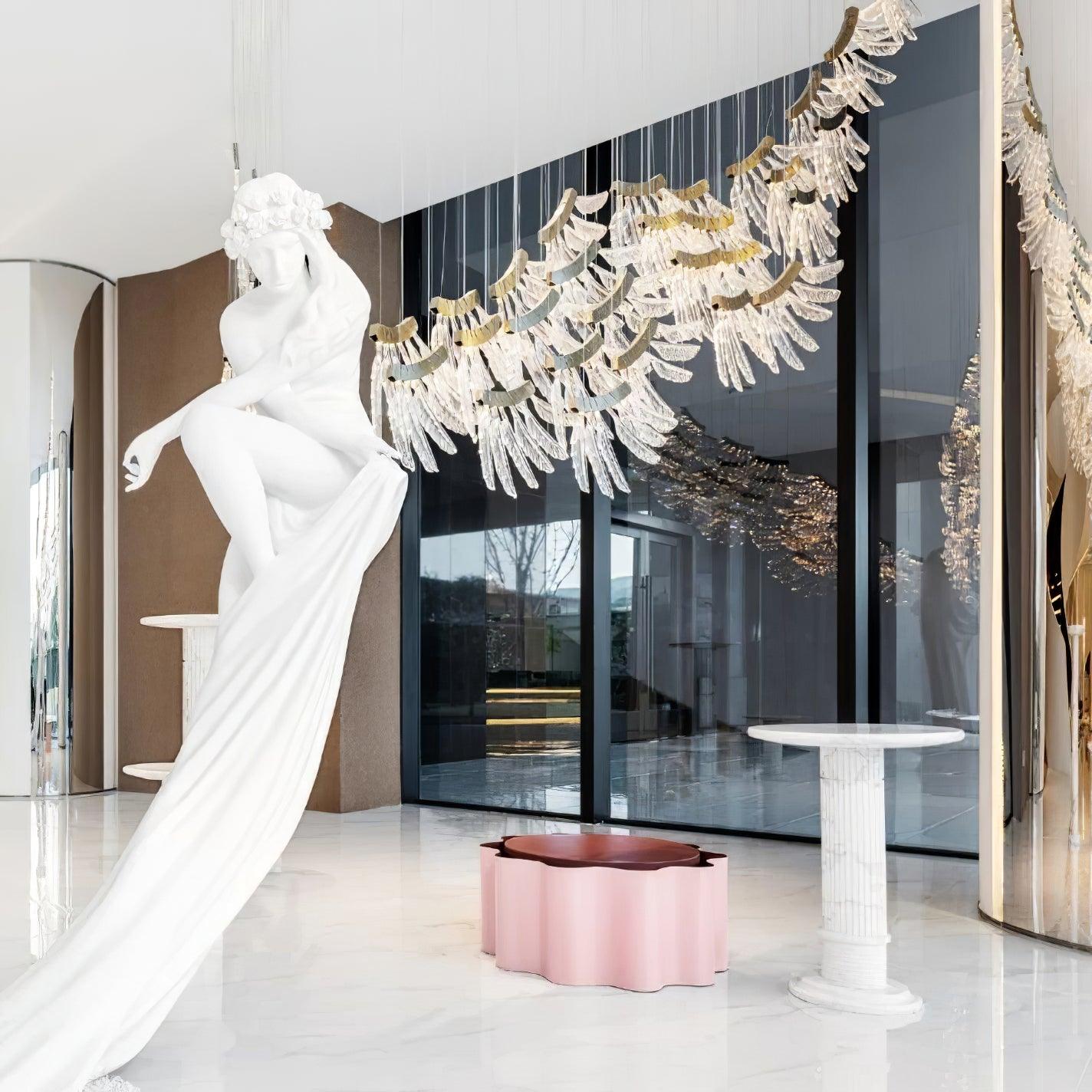 Tiered Postmodern Luxury Palmette Metal Chandelier - Blowlighting