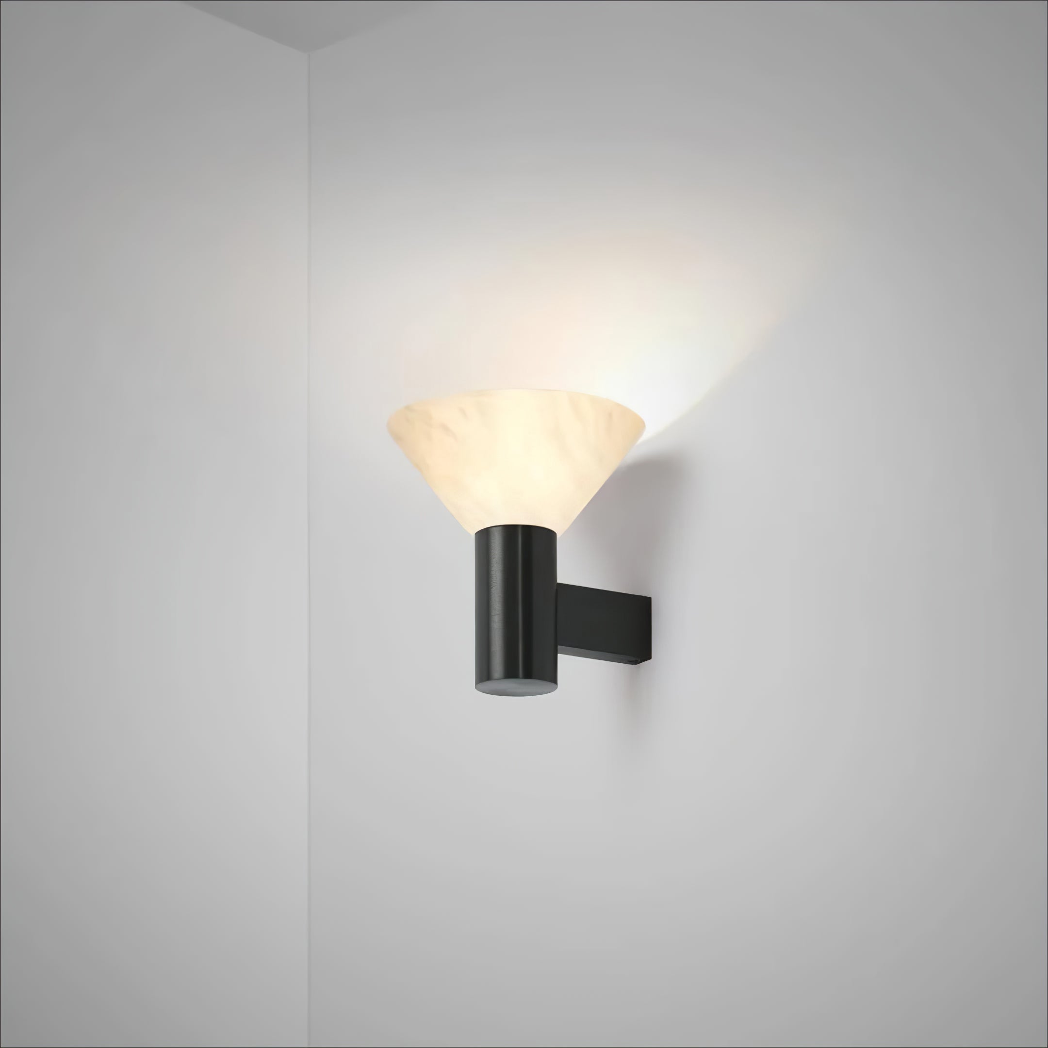 Eurnoria Cone Alabaster Wall Light - Blowlighting