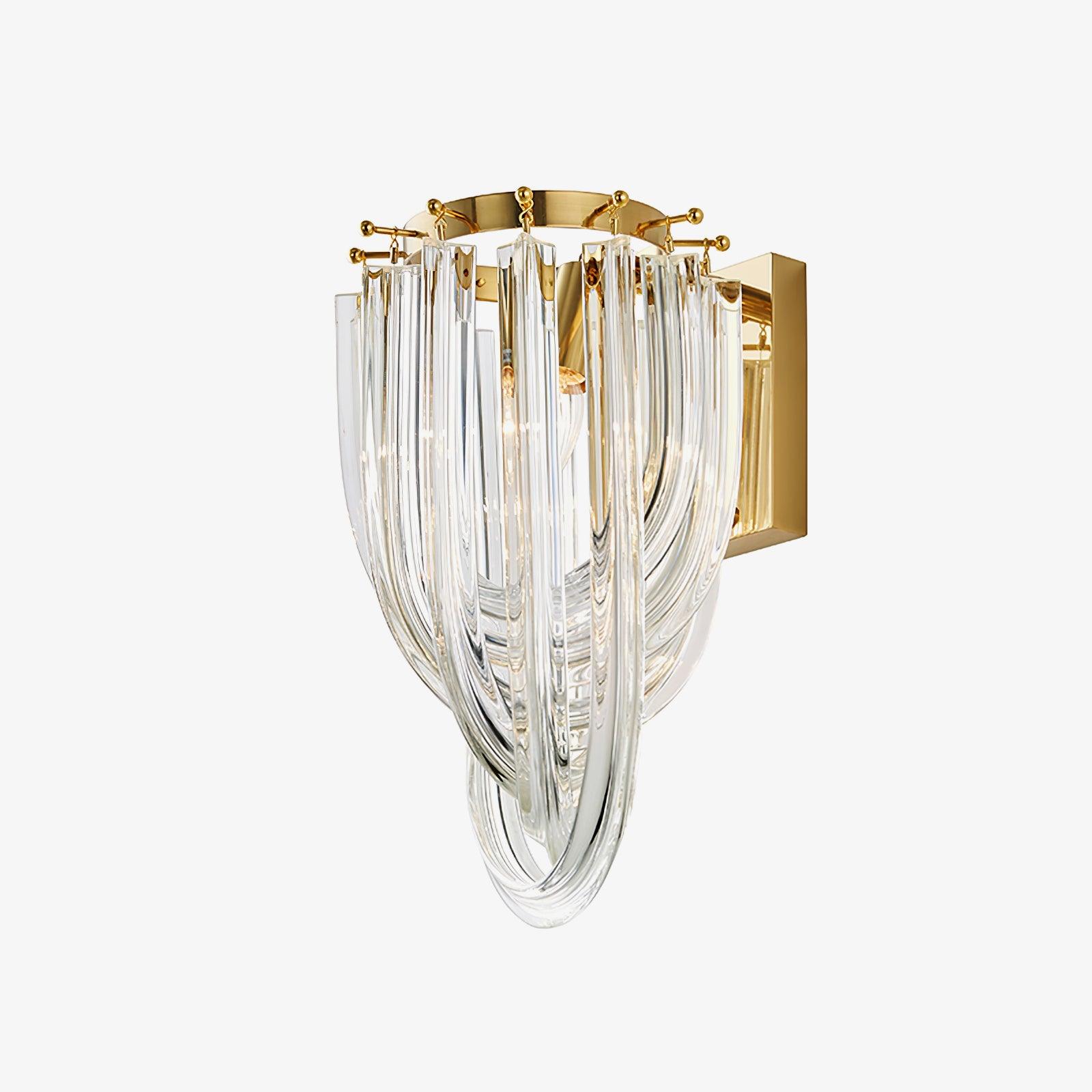 Aurora Wall Lamp Trevi Murano Glass Gold Modern Luxury - Blowlighting