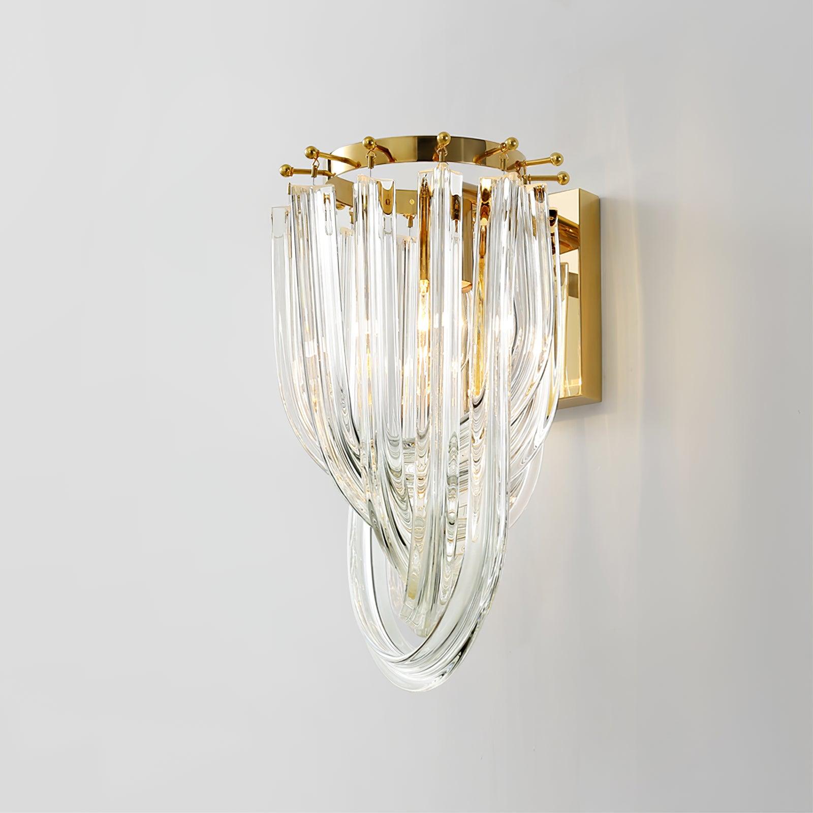 Aurora Wall Lamp Trevi Murano Glass Gold Modern Luxury - Blowlighting