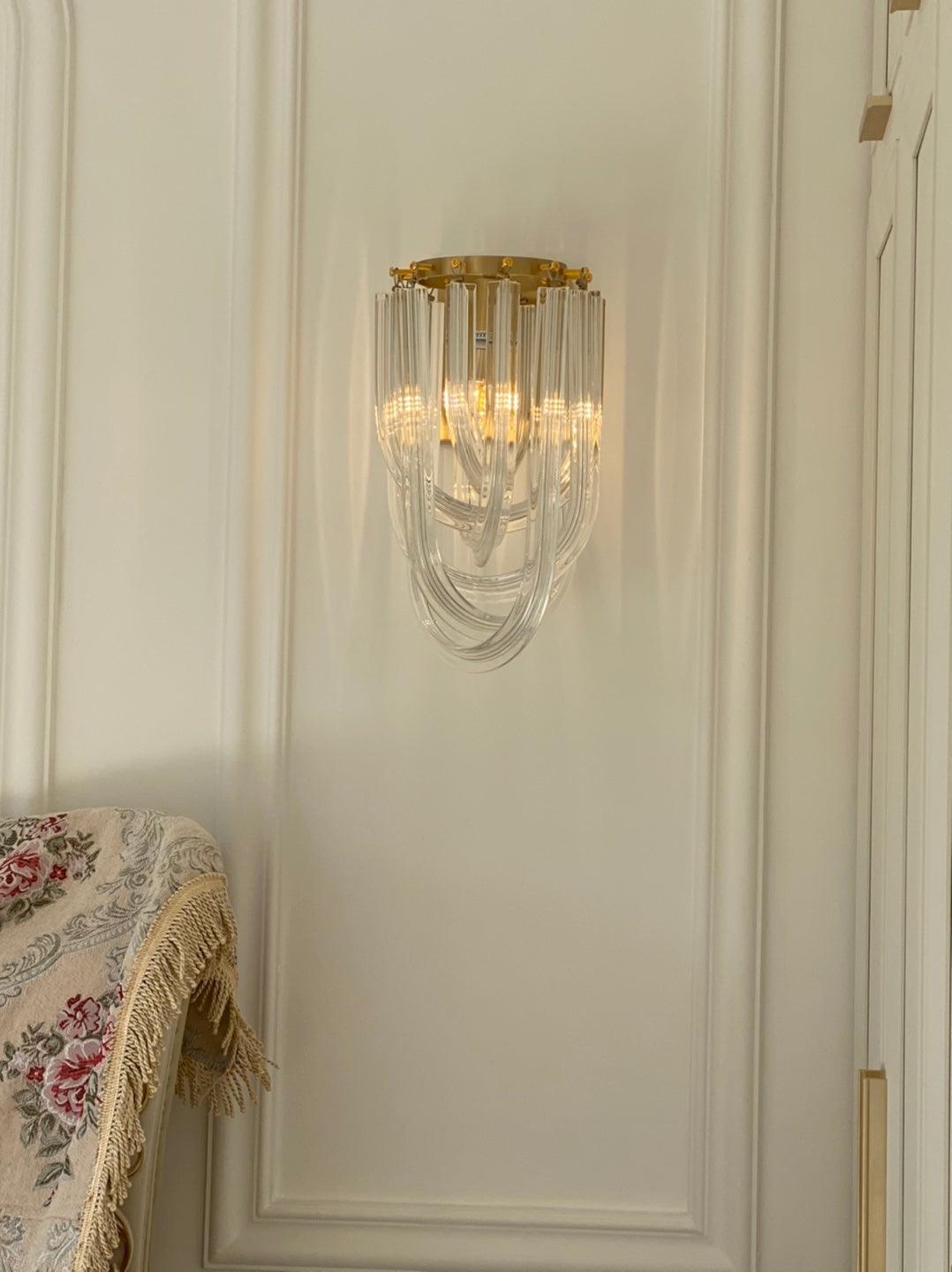 Aurora Wall Lamp Trevi Murano Glass Gold Modern Luxury - Blowlighting