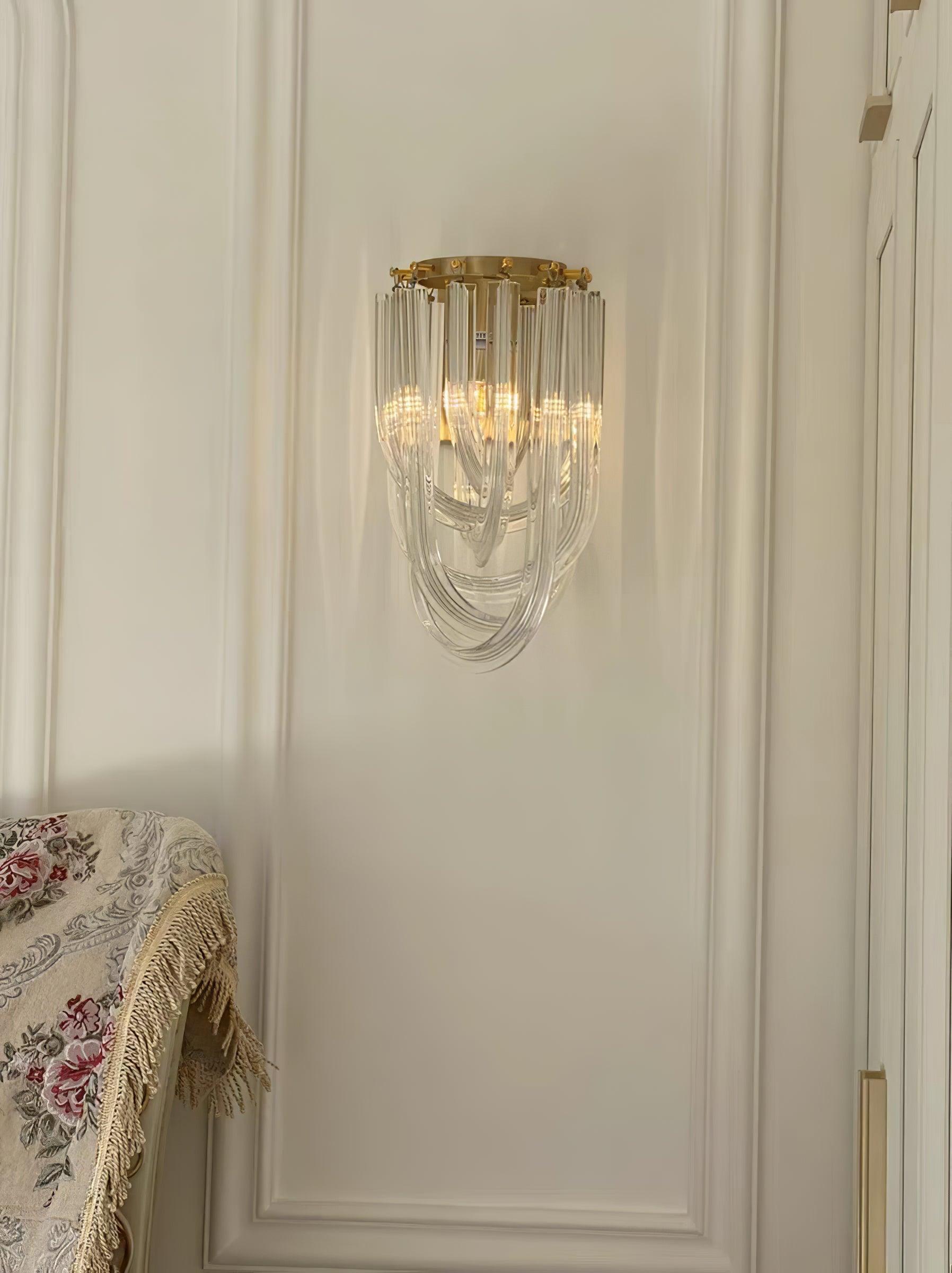 Aurora Wall Lamp Trevi Murano Glass Gold Modern Luxury - Blowlighting