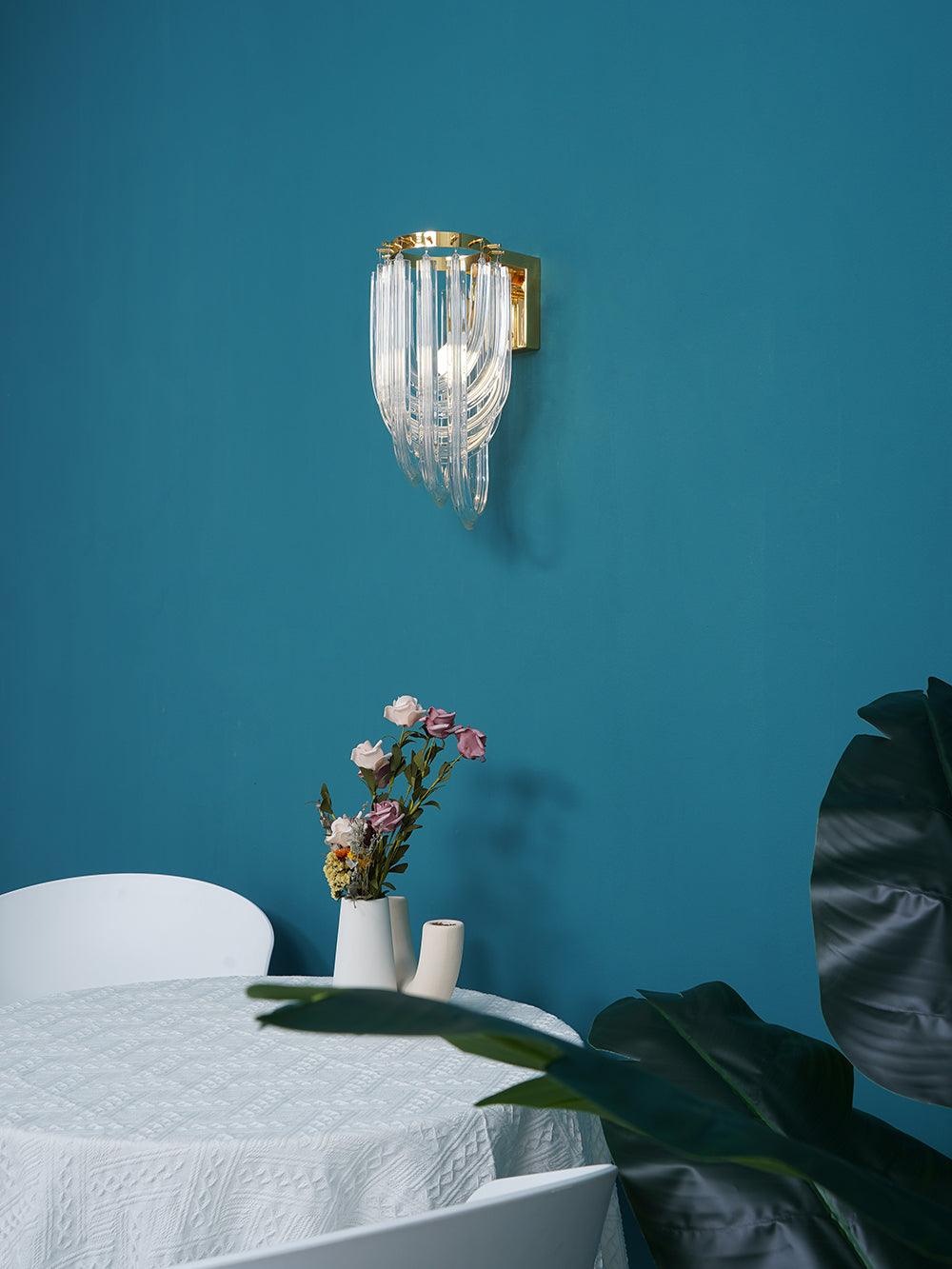 Aurora Wall Lamp Trevi Murano Glass Gold Modern Luxury - Blowlighting