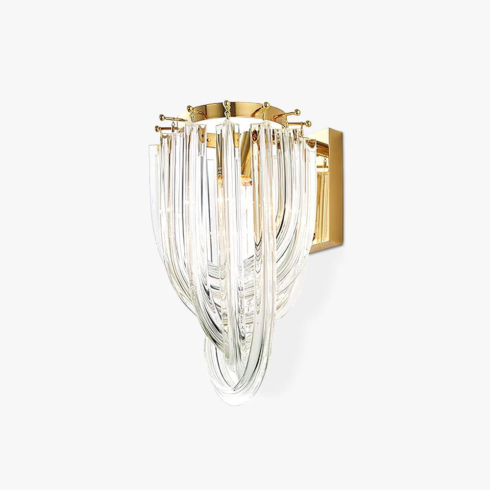 Aurora Wall Lamp Trevi Murano Glass Gold Modern Luxury - Blowlighting