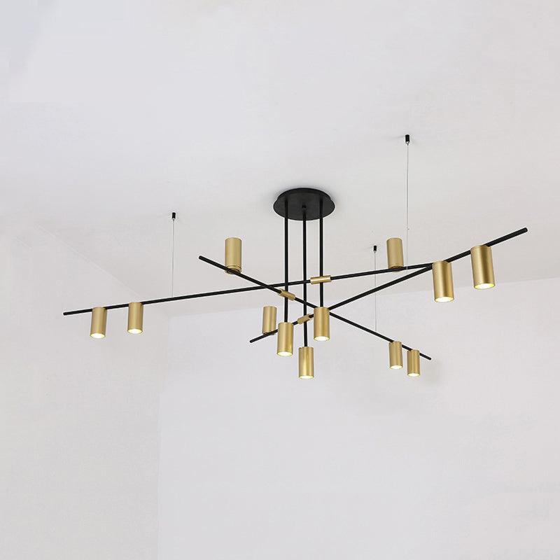 Lustra Chandelier Tribes Brass Linear Cylinder - Blowlighting