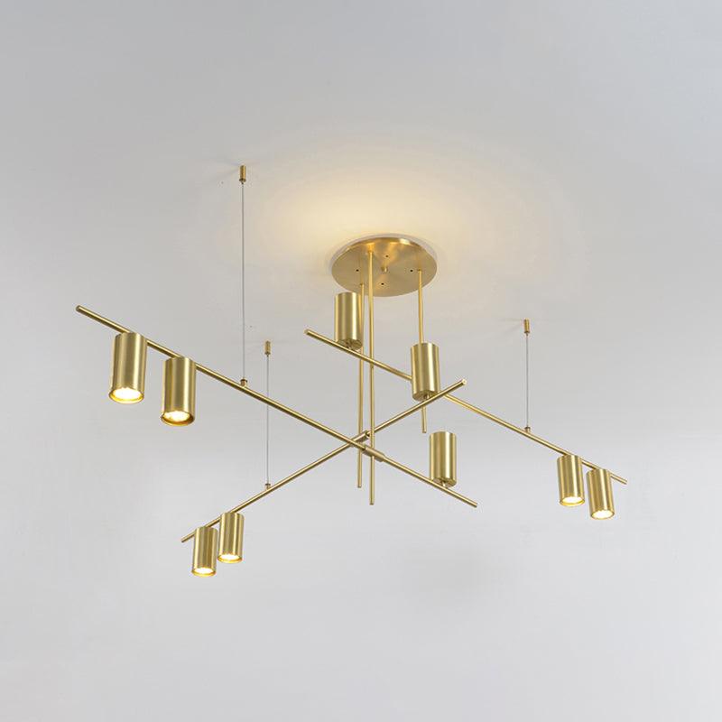 Lustra Chandelier Tribes Brass Linear Cylinder - Blowlighting