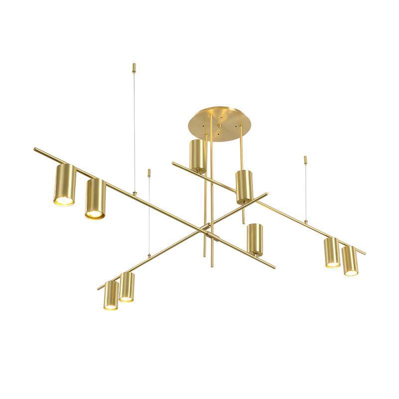 Lustra Chandelier Tribes Brass Linear Cylinder - Blowlighting
