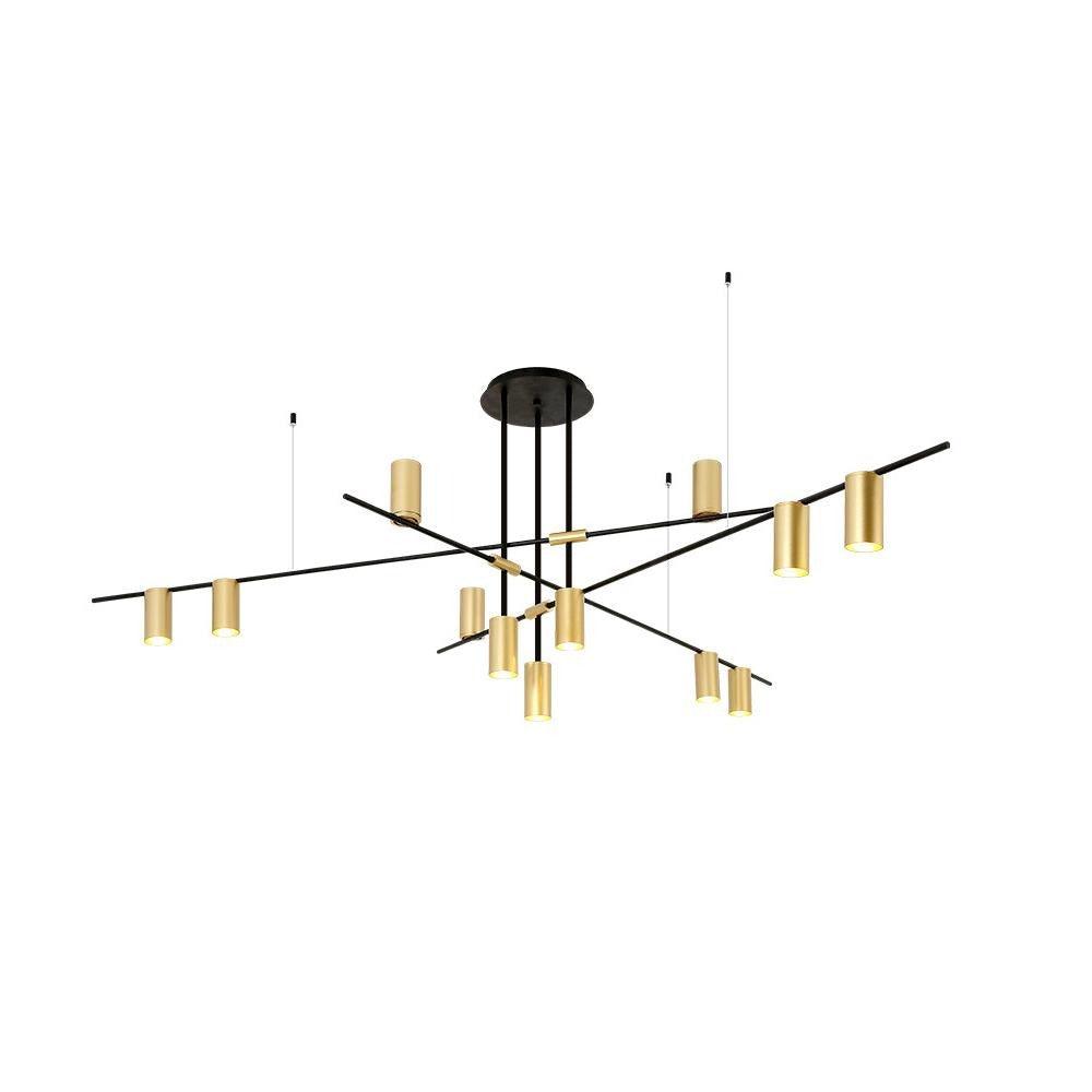 Lustra Chandelier Tribes Brass Linear Cylinder - Blowlighting
