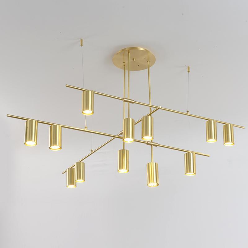 Lustra Chandelier Tribes Brass Linear Cylinder - Blowlighting