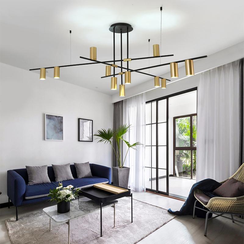 Lustra Chandelier Tribes Brass Linear Cylinder - Blowlighting