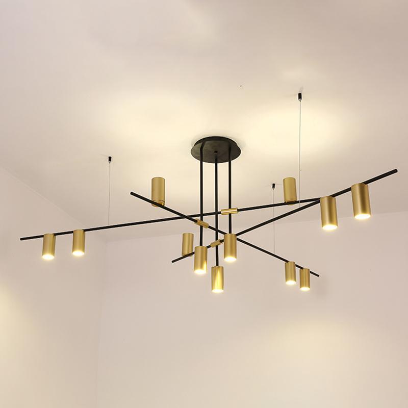 Lustra Chandelier Tribes Brass Linear Cylinder - Blowlighting
