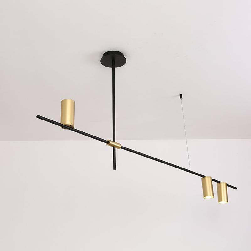 Lustra Chandelier Tribes Brass Linear Cylinder - Blowlighting