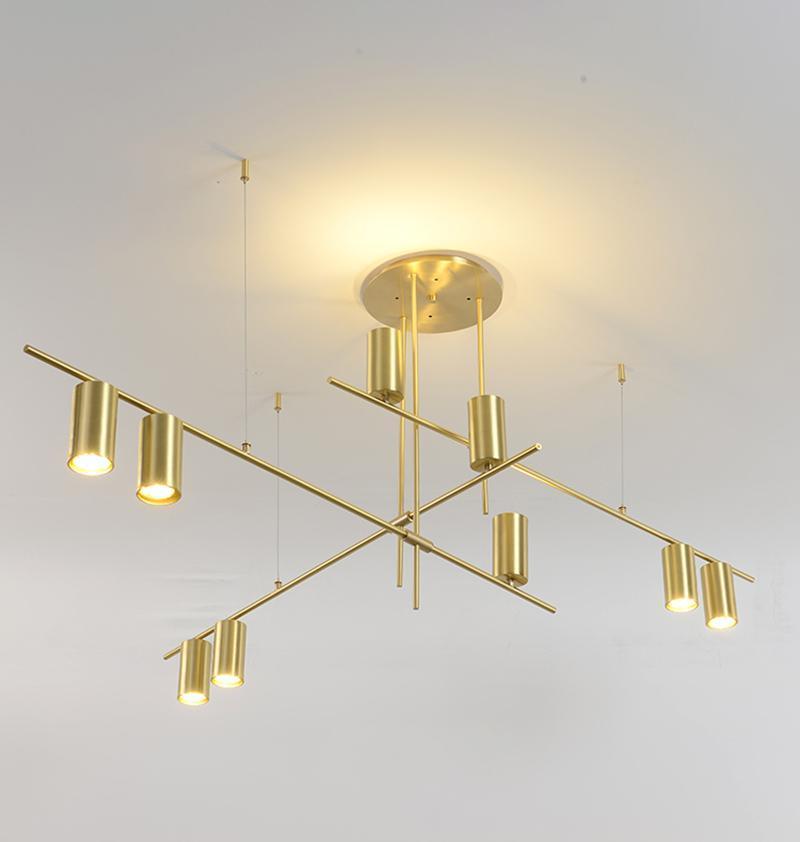 Lustra Chandelier Tribes Brass Linear Cylinder - Blowlighting