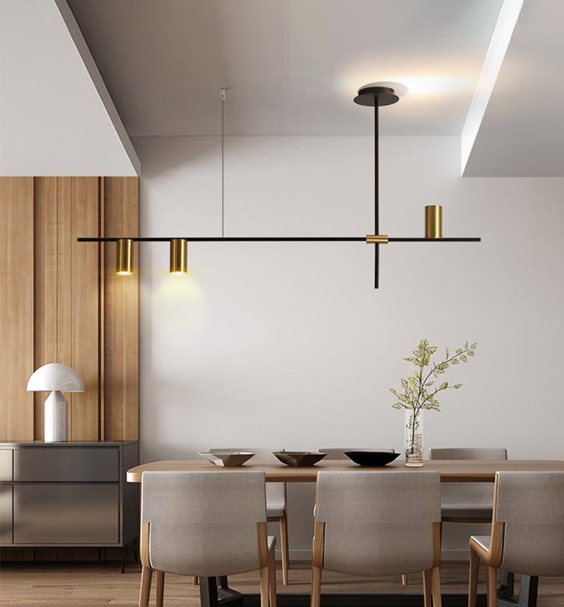 Lustra Chandelier Tribes Brass Linear Cylinder - Blowlighting