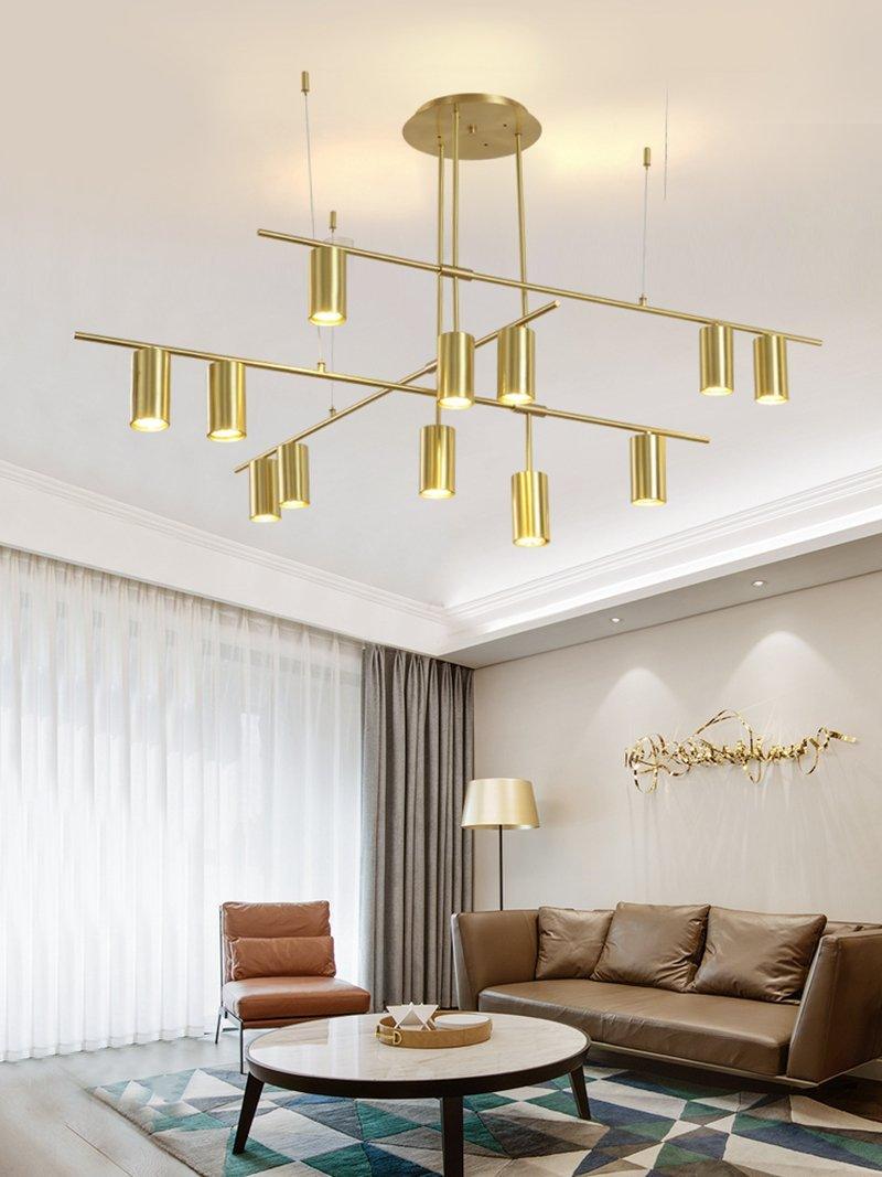 Lustra Chandelier Tribes Brass Linear Cylinder - Blowlighting