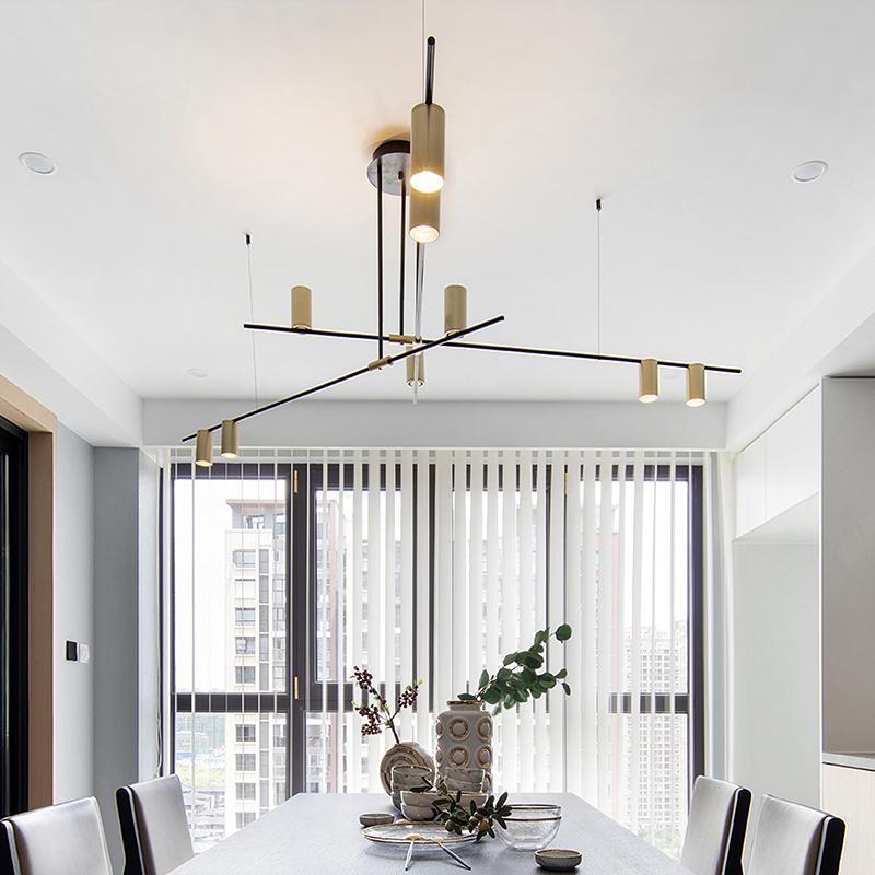 Lustra Chandelier Tribes Brass Linear Cylinder - Blowlighting