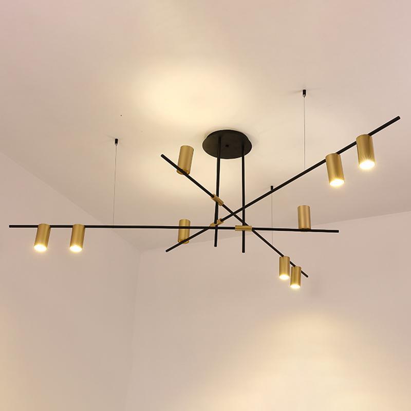 Lustra Chandelier Tribes Brass Linear Cylinder - Blowlighting