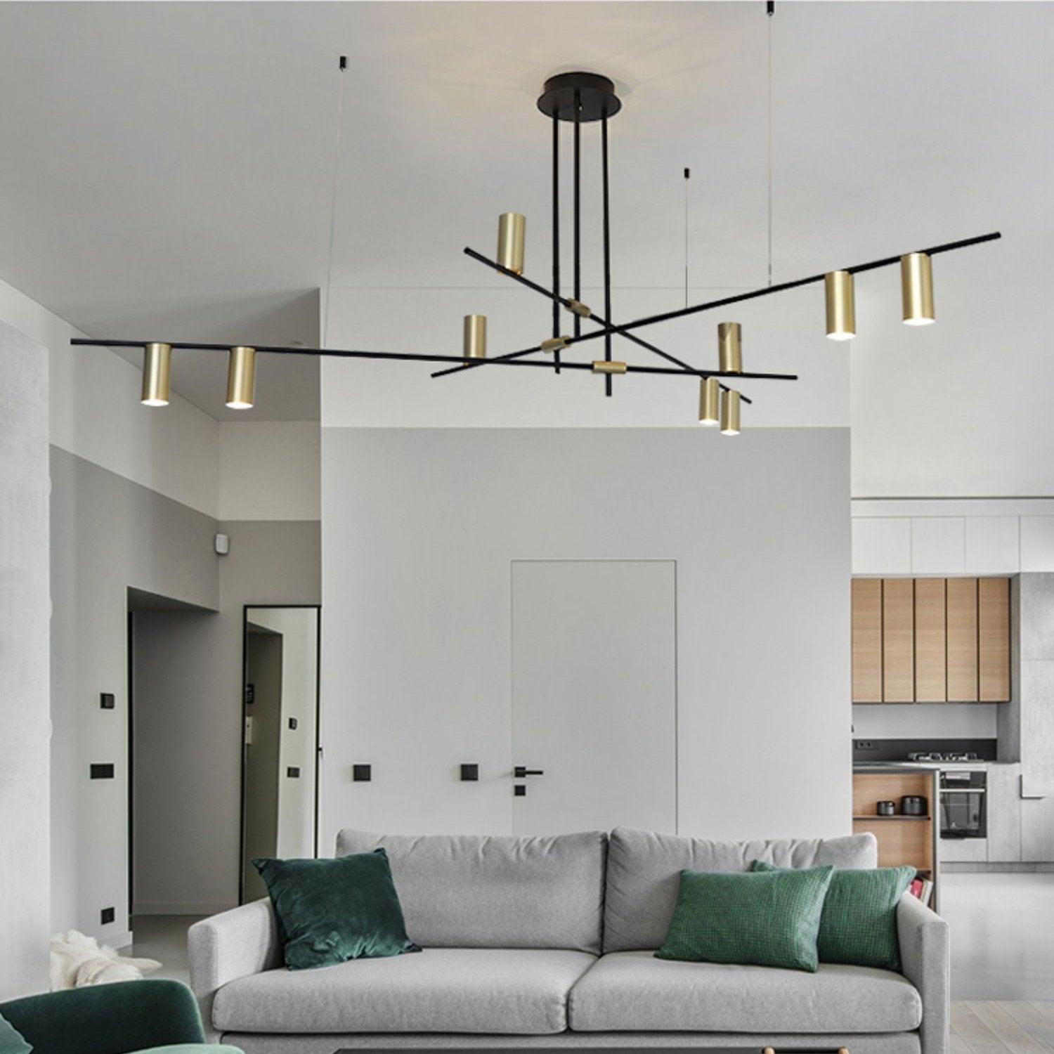 Lustra Chandelier Tribes Brass Linear Cylinder - Blowlighting