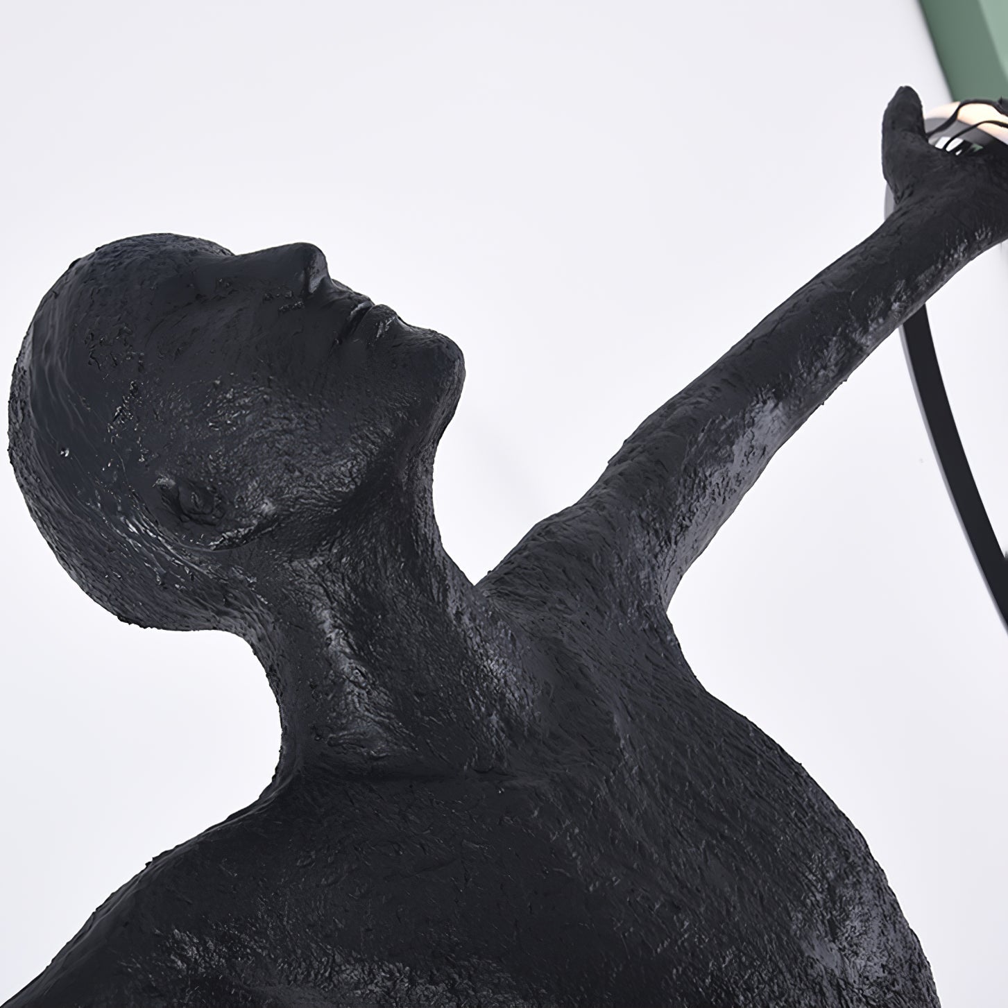 Eclipsa Dual-Ring Sculptural Black Metal Floor Lamp - Blowlighting