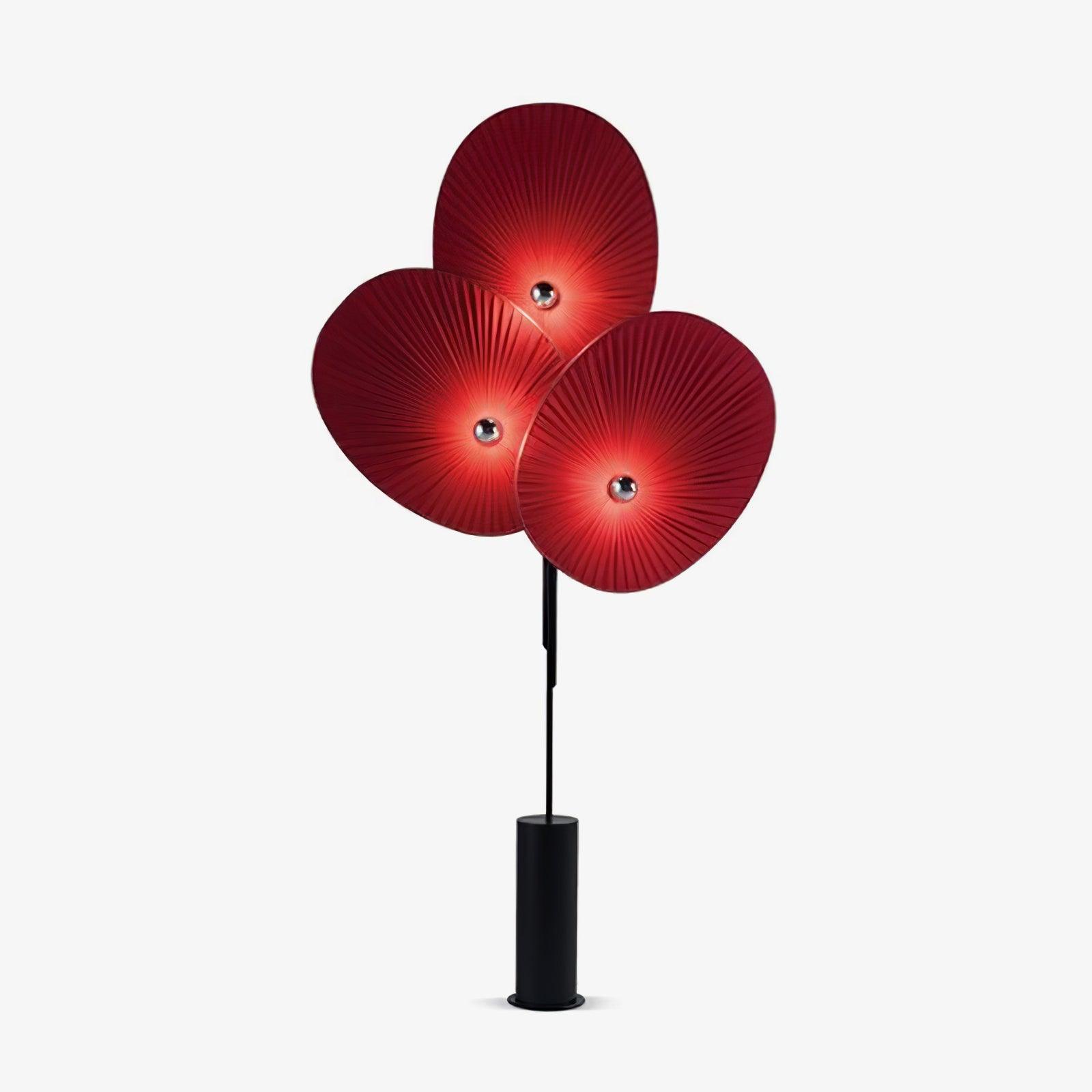Scarlet Petal Fabric Floor Lamp - Blowlighting