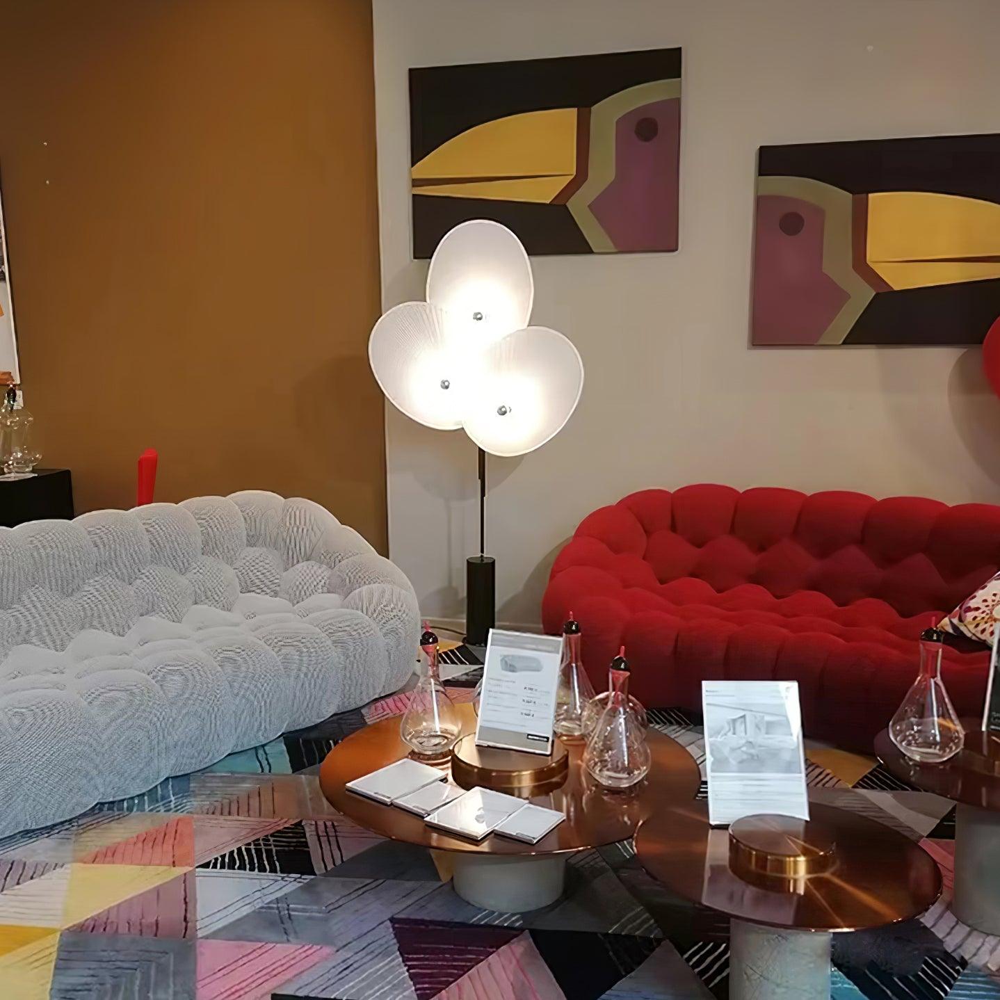 Scarlet Petal Fabric Floor Lamp - Blowlighting