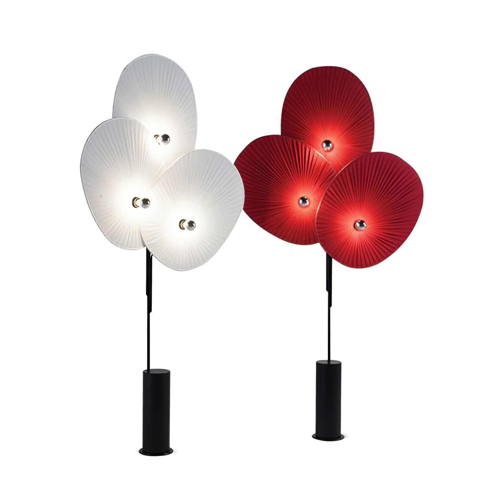 Scarlet Petal Fabric Floor Lamp - Blowlighting