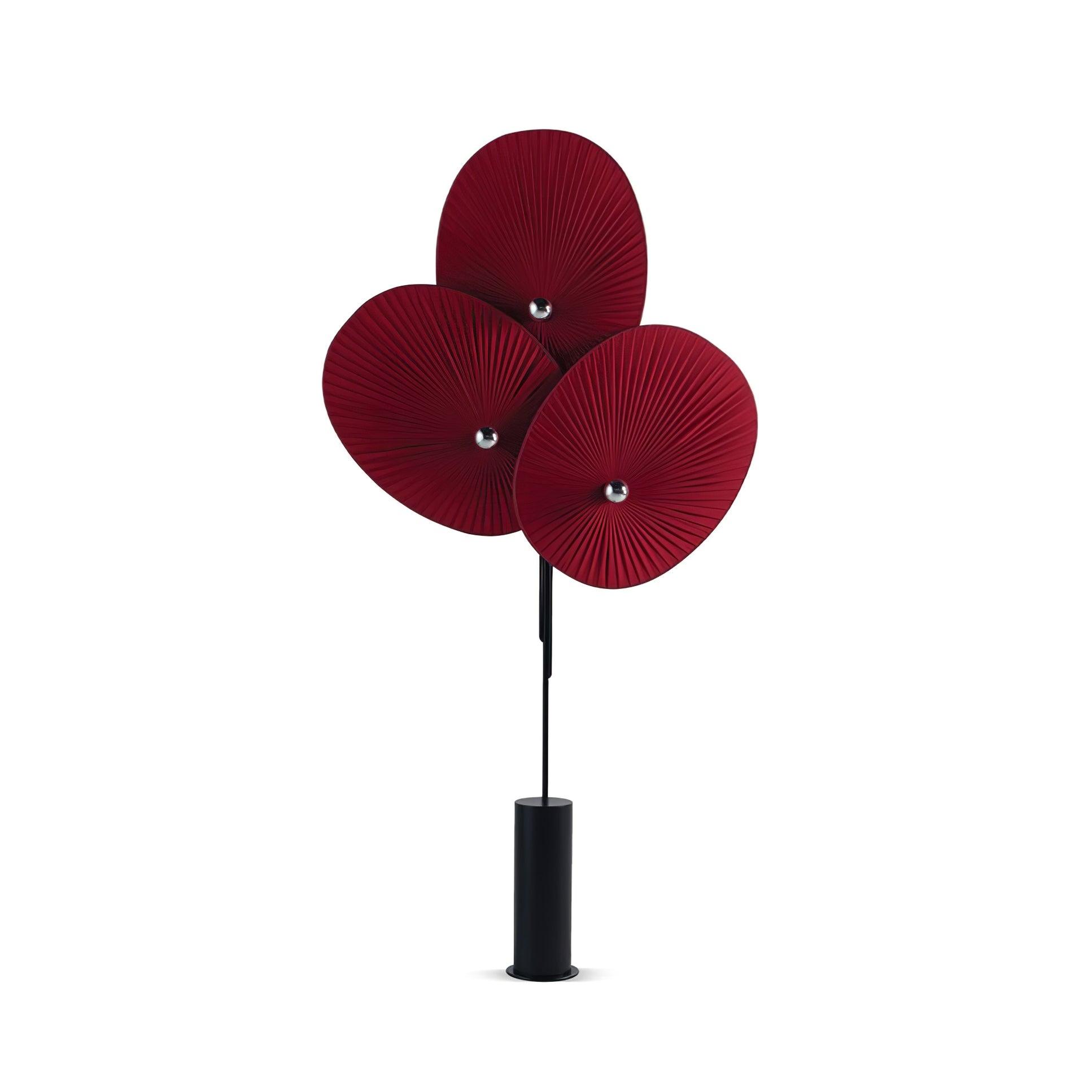Scarlet Petal Fabric Floor Lamp - Blowlighting