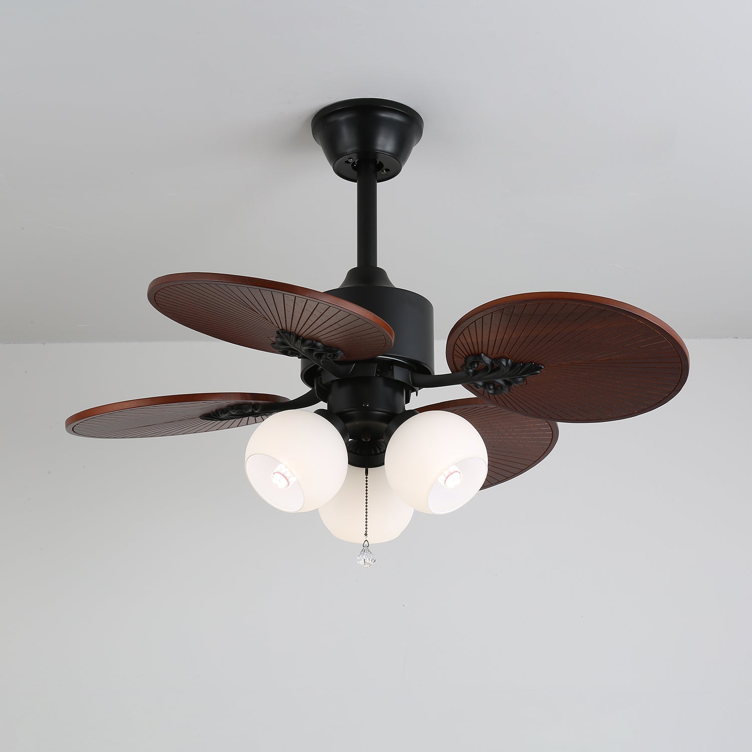 Solara Tropical Glass Ceiling Fan Light - Blowlighting