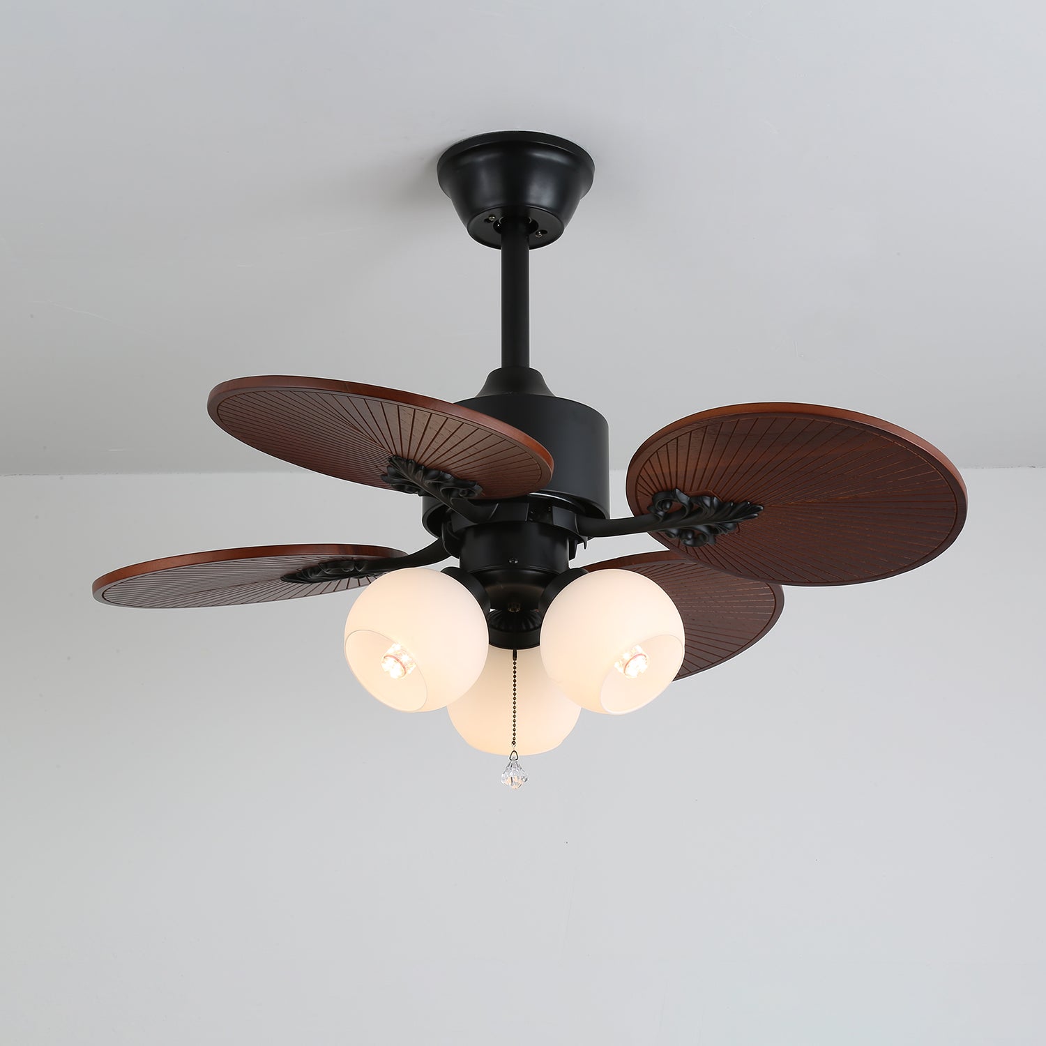 Solara Tropical Glass Ceiling Fan Light - Blowlighting