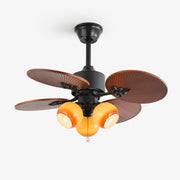 Solara Tropical Glass Ceiling Fan Light - Blowlighting