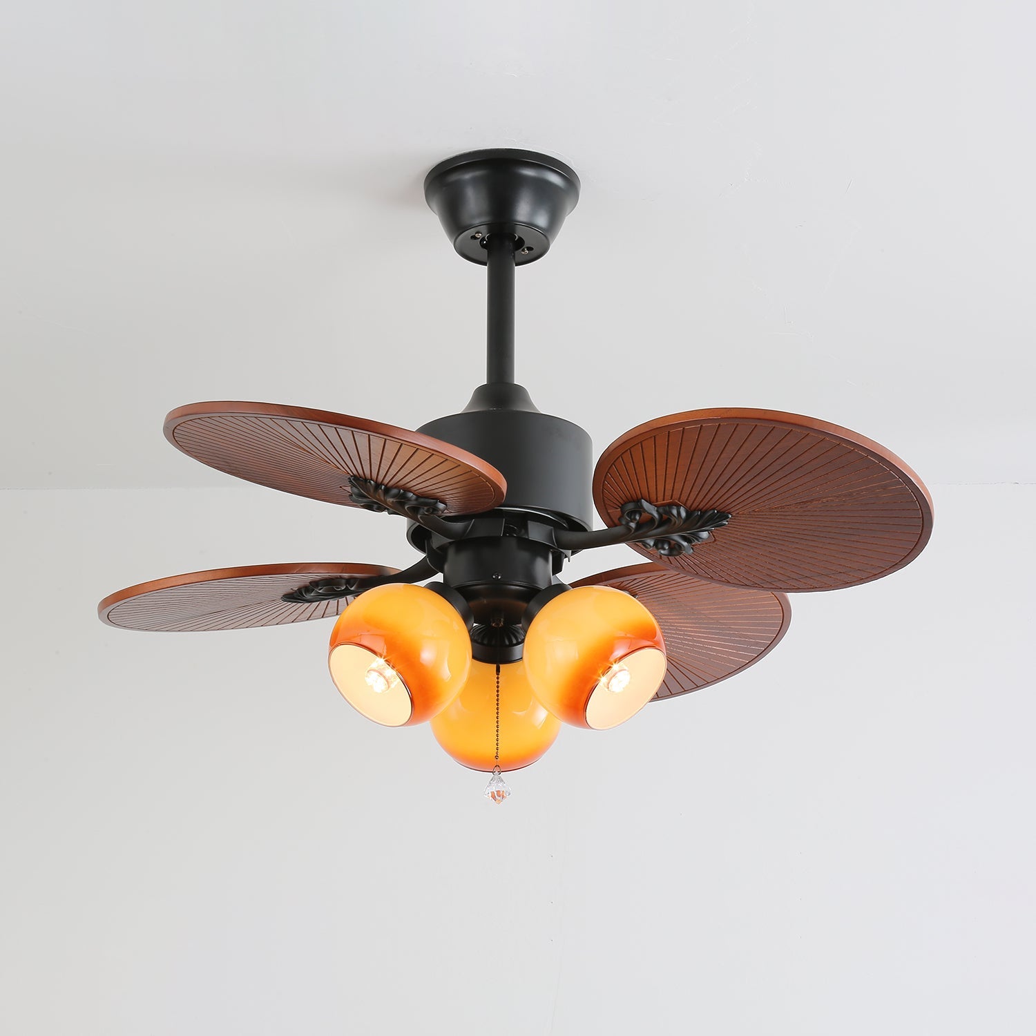 Solara Tropical Glass Ceiling Fan Light - Blowlighting